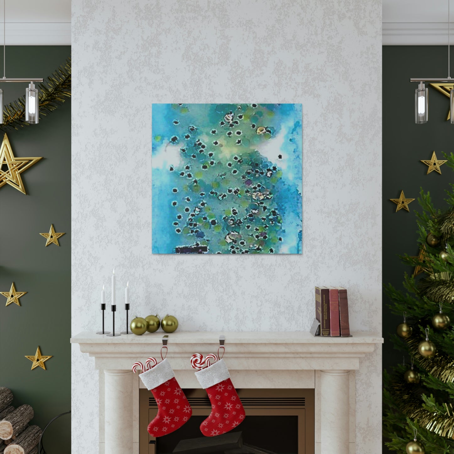 Fractal Blue 6 Canvas Print - Alja Design