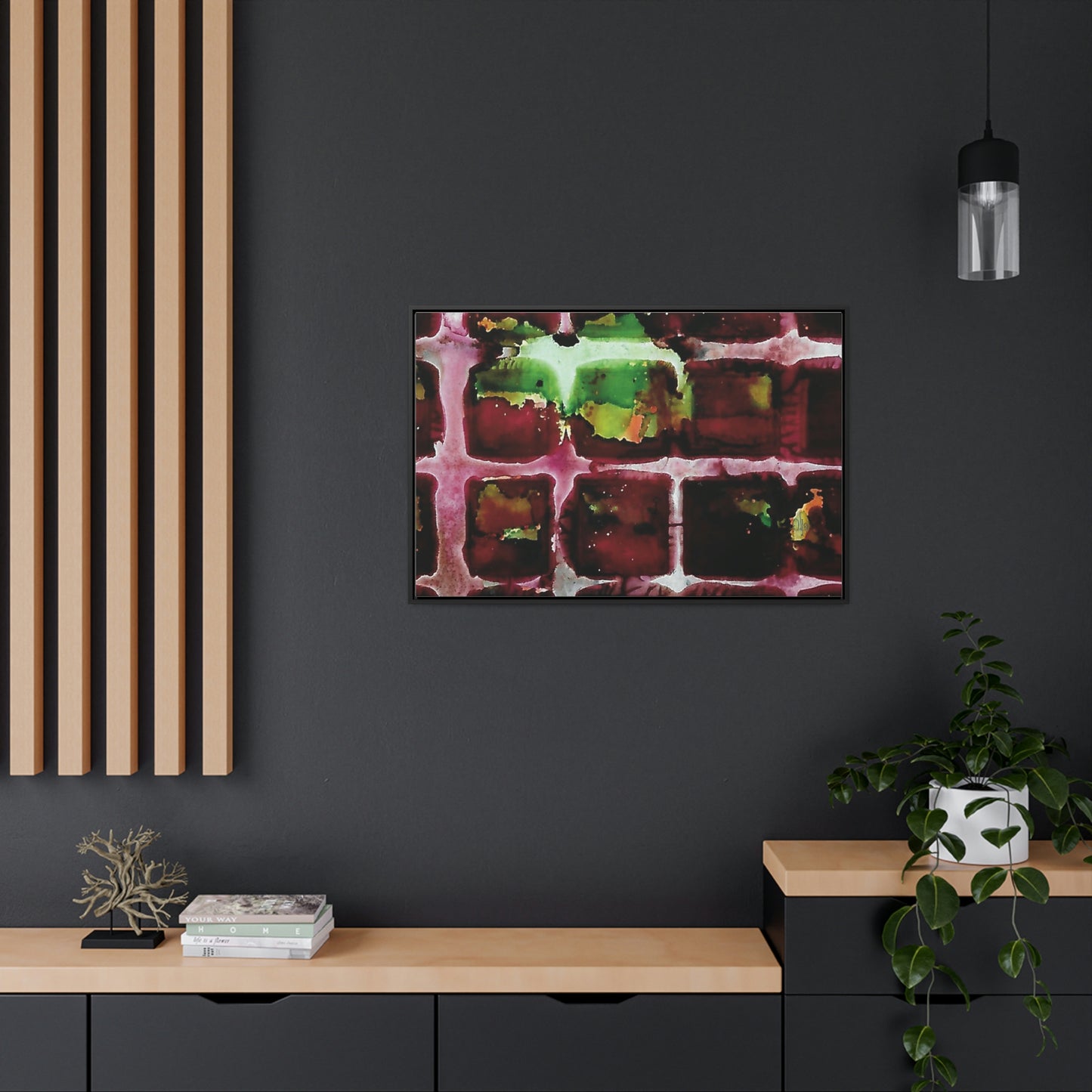 Off the Grid 7 Framed Canvas Print - Alja Design