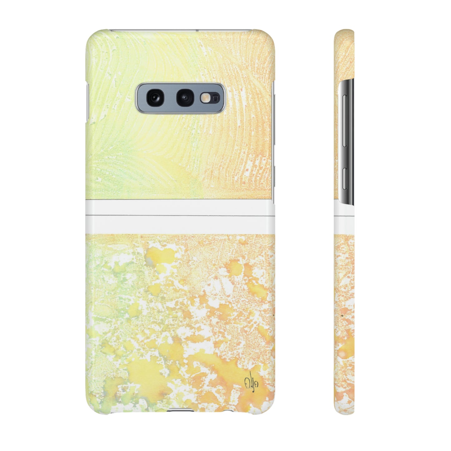 iPhone Samsung Galaxy Pixel5G Snap Case Phone Case Piña Colada with Tropical Waves - Alja Design