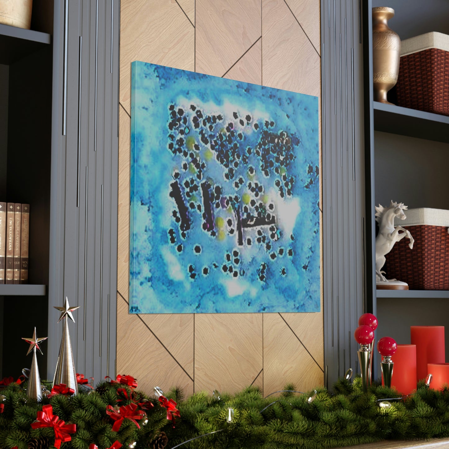 Fractal Blue 3 Canvas Print - Alja Design
