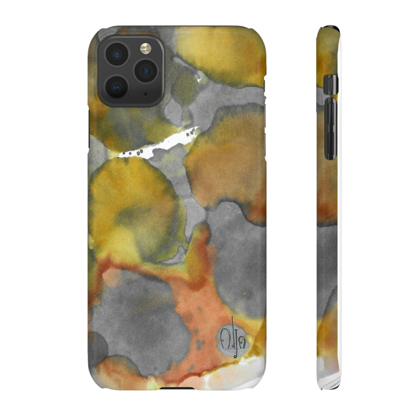 iPhone Samsung Galaxy Pixel5G Snap Case Phone Case Yellow Volcano - Alja Design