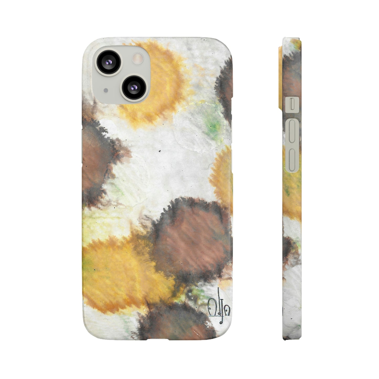 iPhone Samsung Galaxy Pixel5G Snap Case Phone Case Orange Cells - Alja Design
