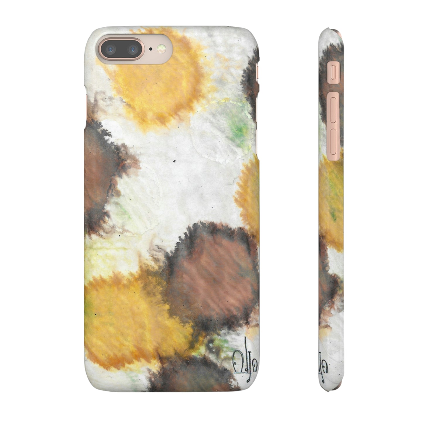 iPhone Samsung Galaxy Pixel5G Snap Case Phone Case Orange Cells - Alja Design