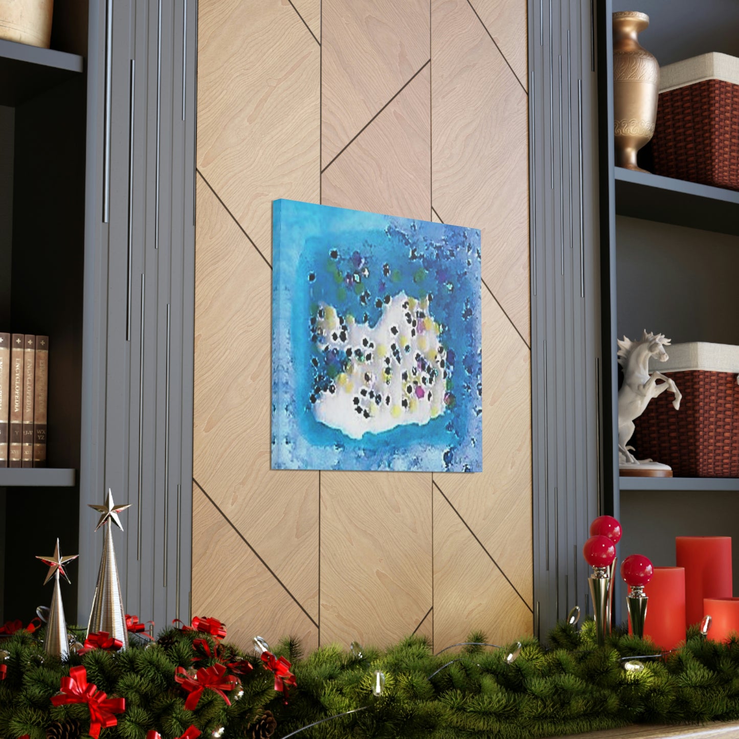 Fractal Blue 13 Canvas Print - Alja Design
