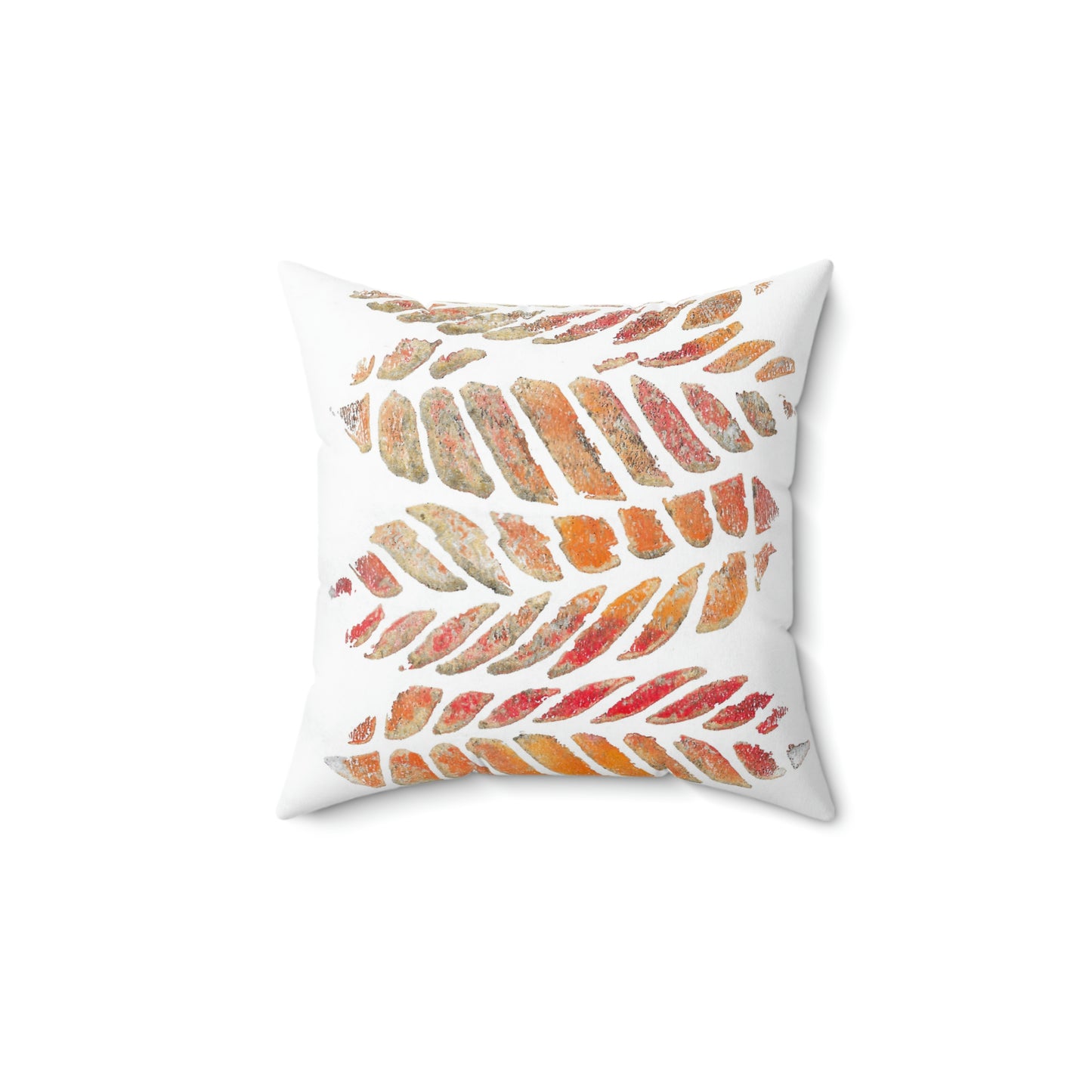 Fire Leaves Square Pillow - Alja Design