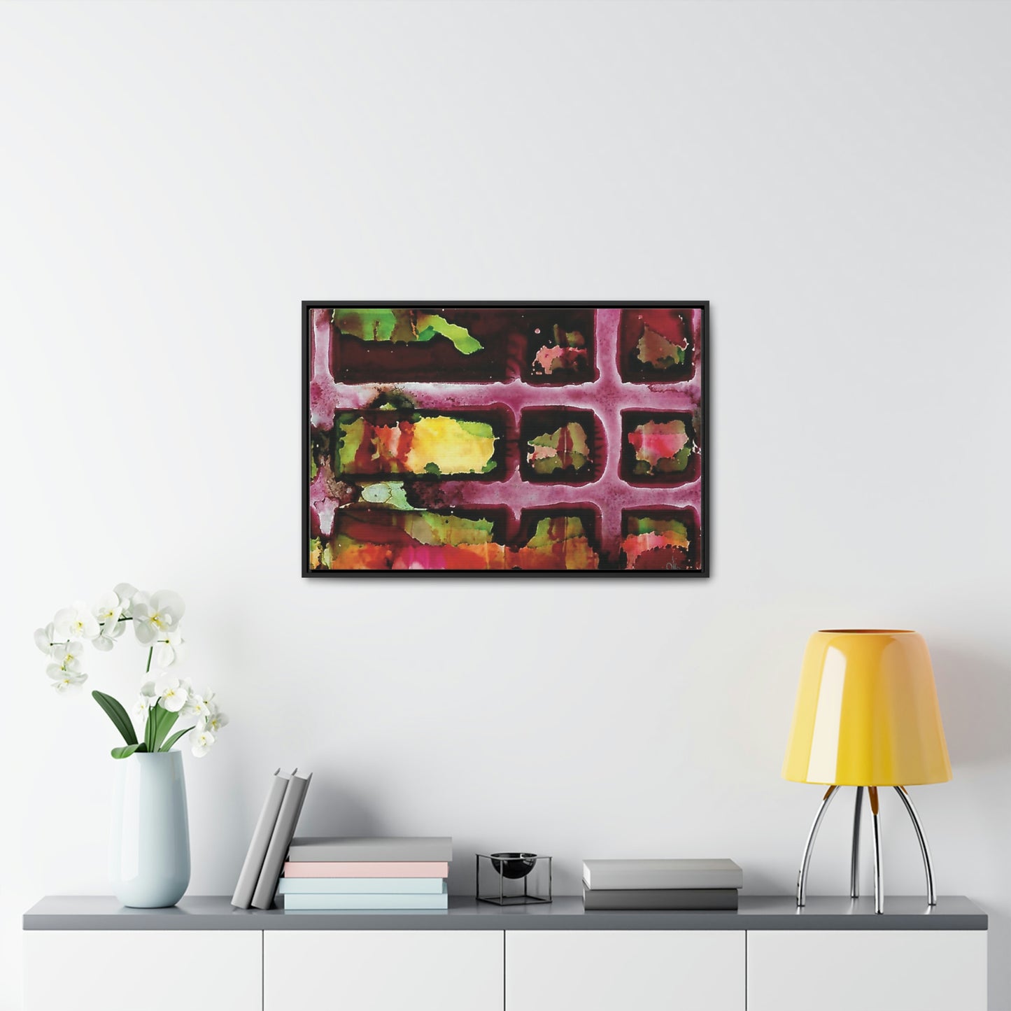 Off the Grid 9 Framed Canvas Print - Alja Design