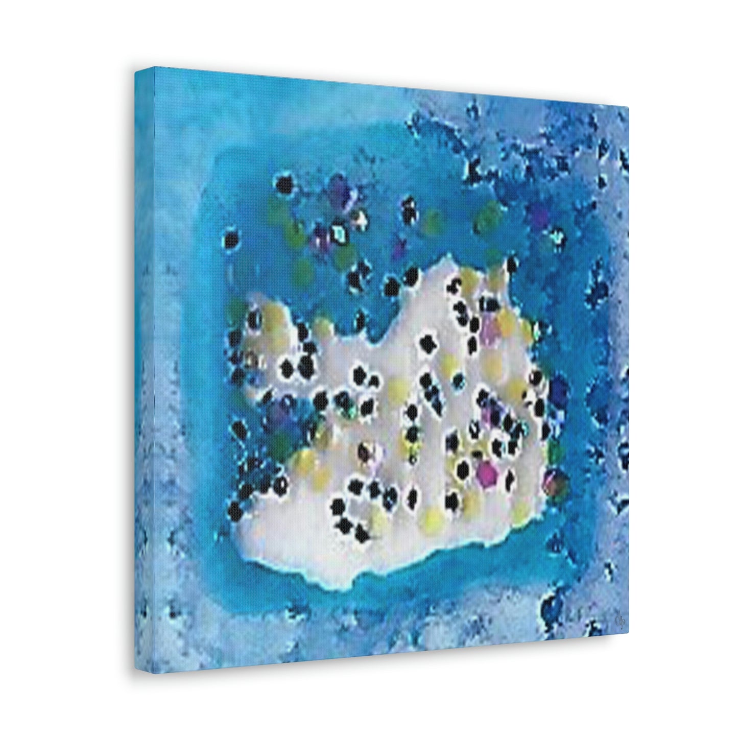 Fractal Blue 13 Canvas Print - Alja Design