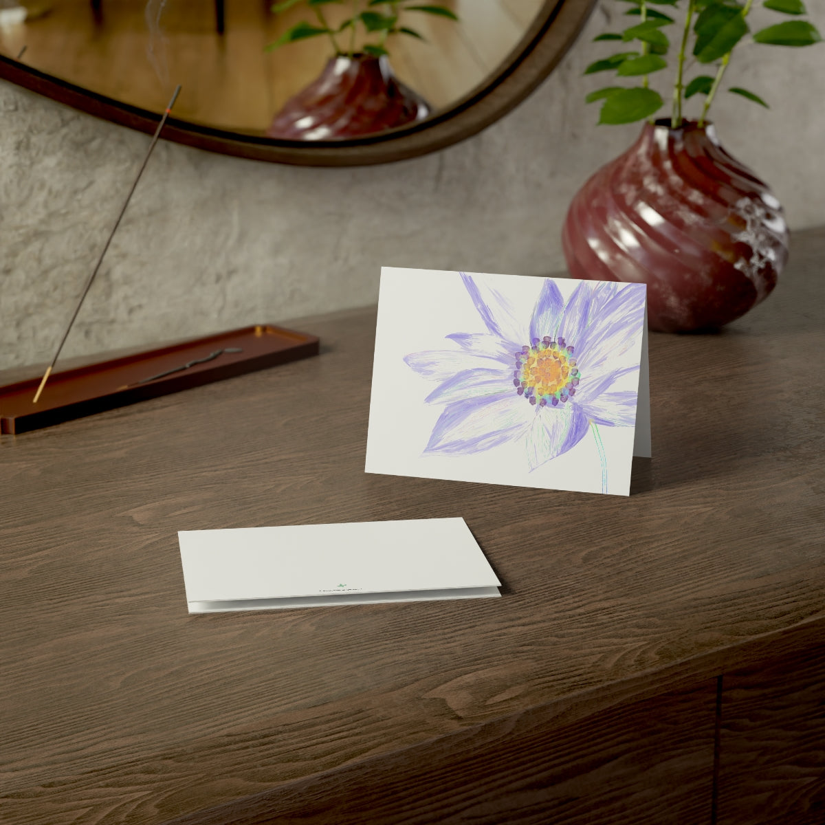 Clematis Folded Greeting Card
