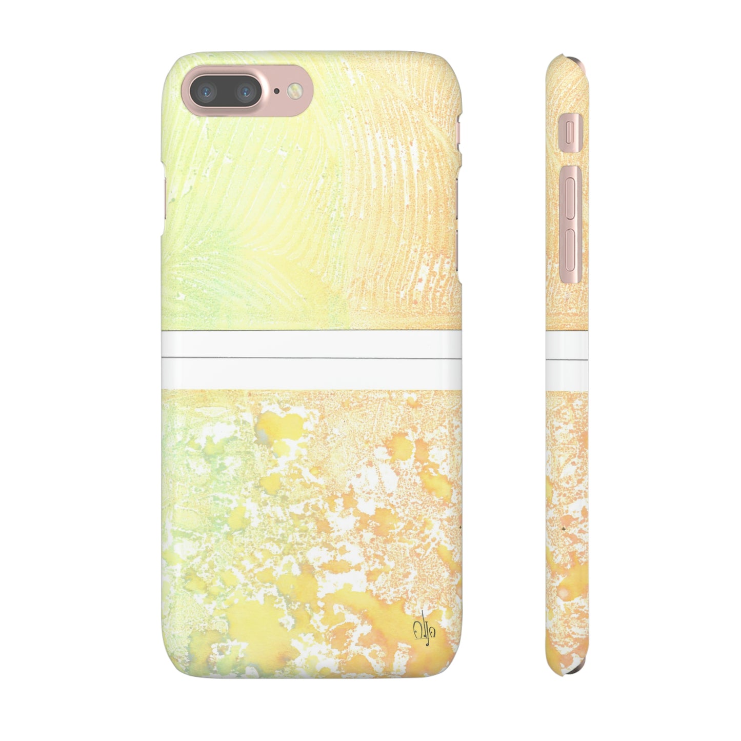 iPhone Samsung Galaxy Pixel5G Snap Case Phone Case Piña Colada with Tropical Waves - Alja Design