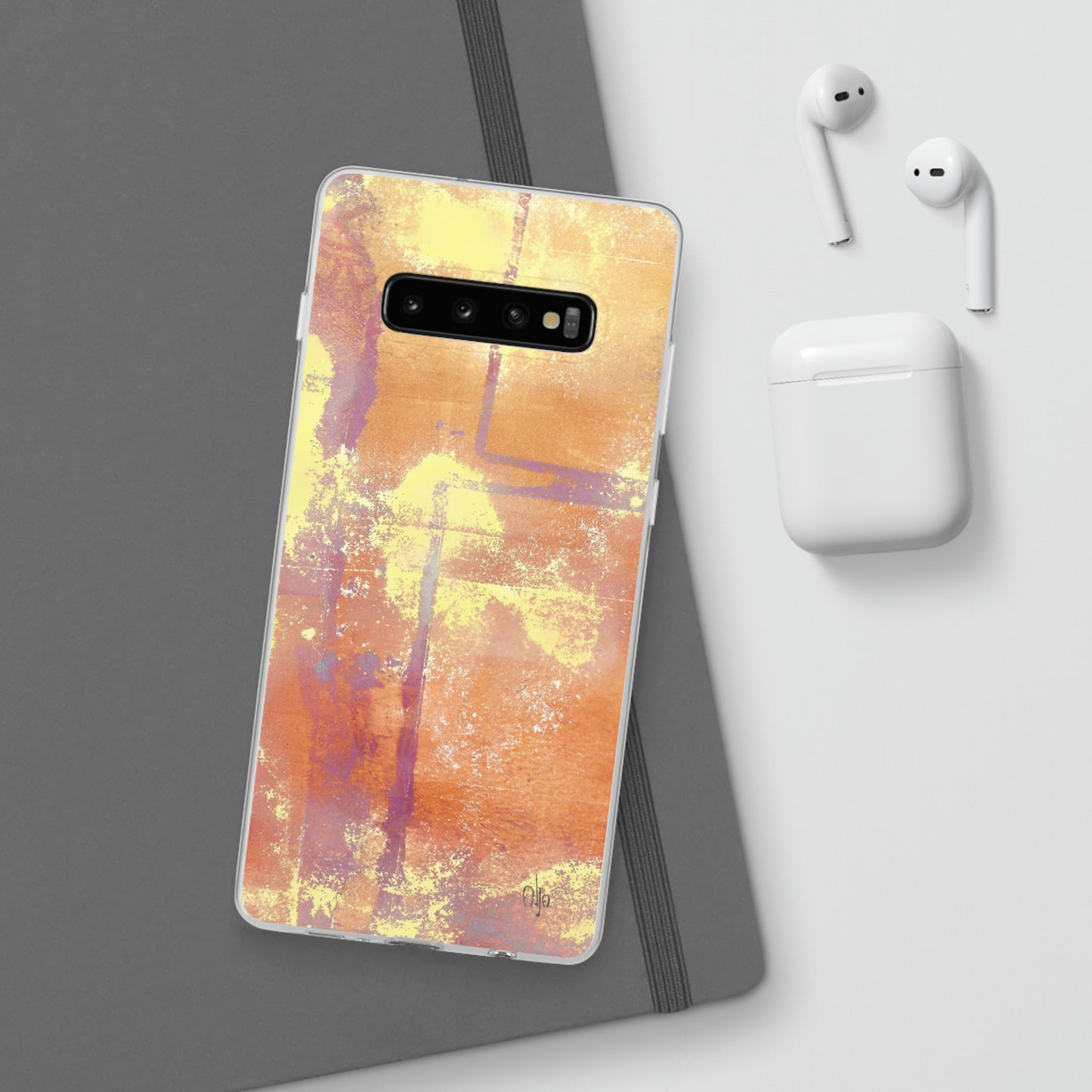 iPhone and Samsung Galaxy Flexi Phone Case Passionate Orange - Alja Design