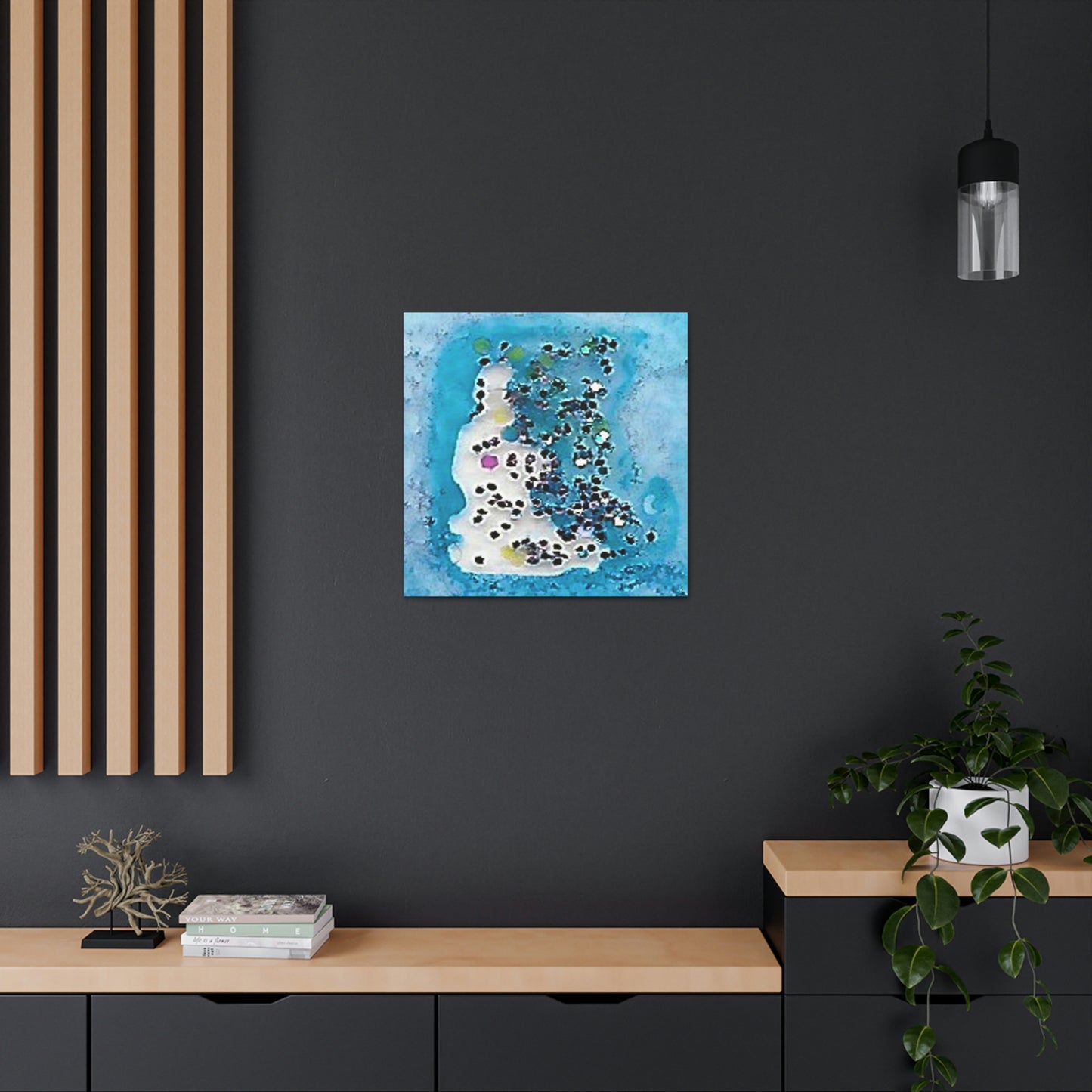 Fractal Blue 11 Canvas Print - Alja Design