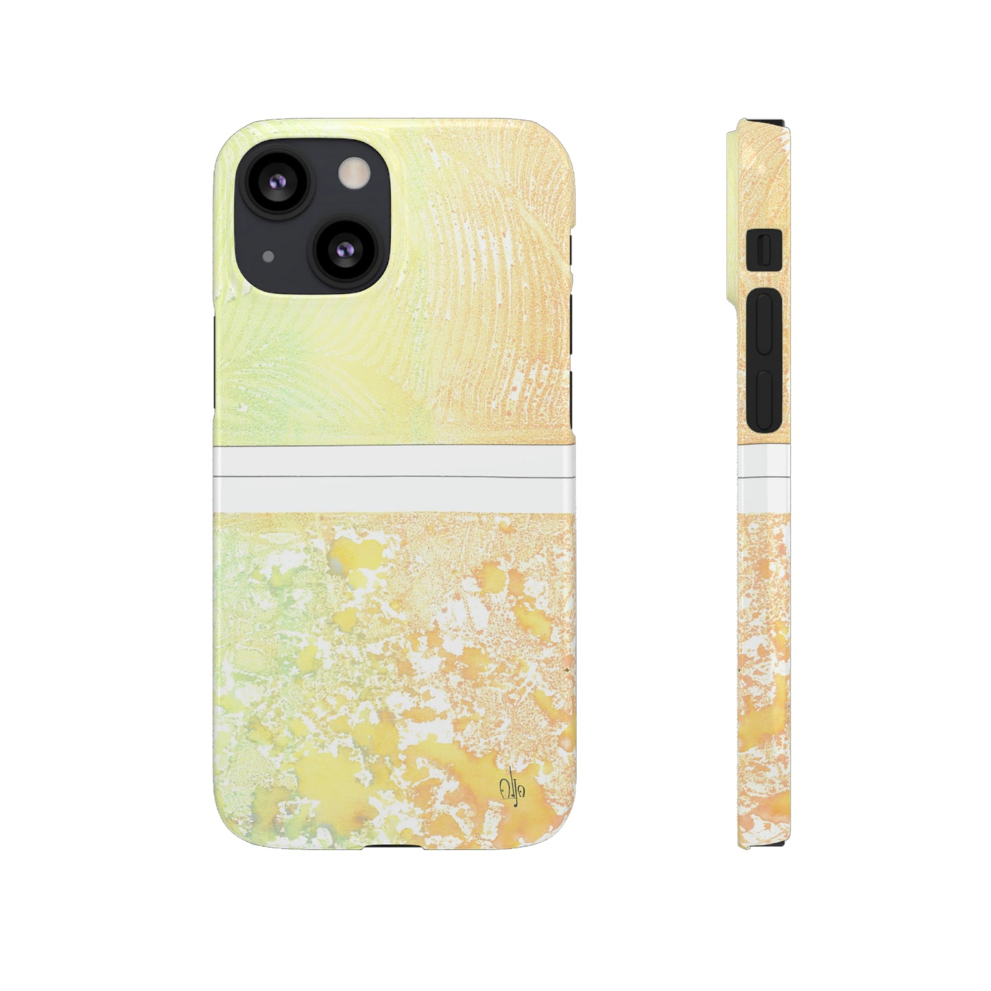 iPhone Samsung Galaxy Pixel5G Snap Case Phone Case Piña Colada with Tropical Waves - Alja Design