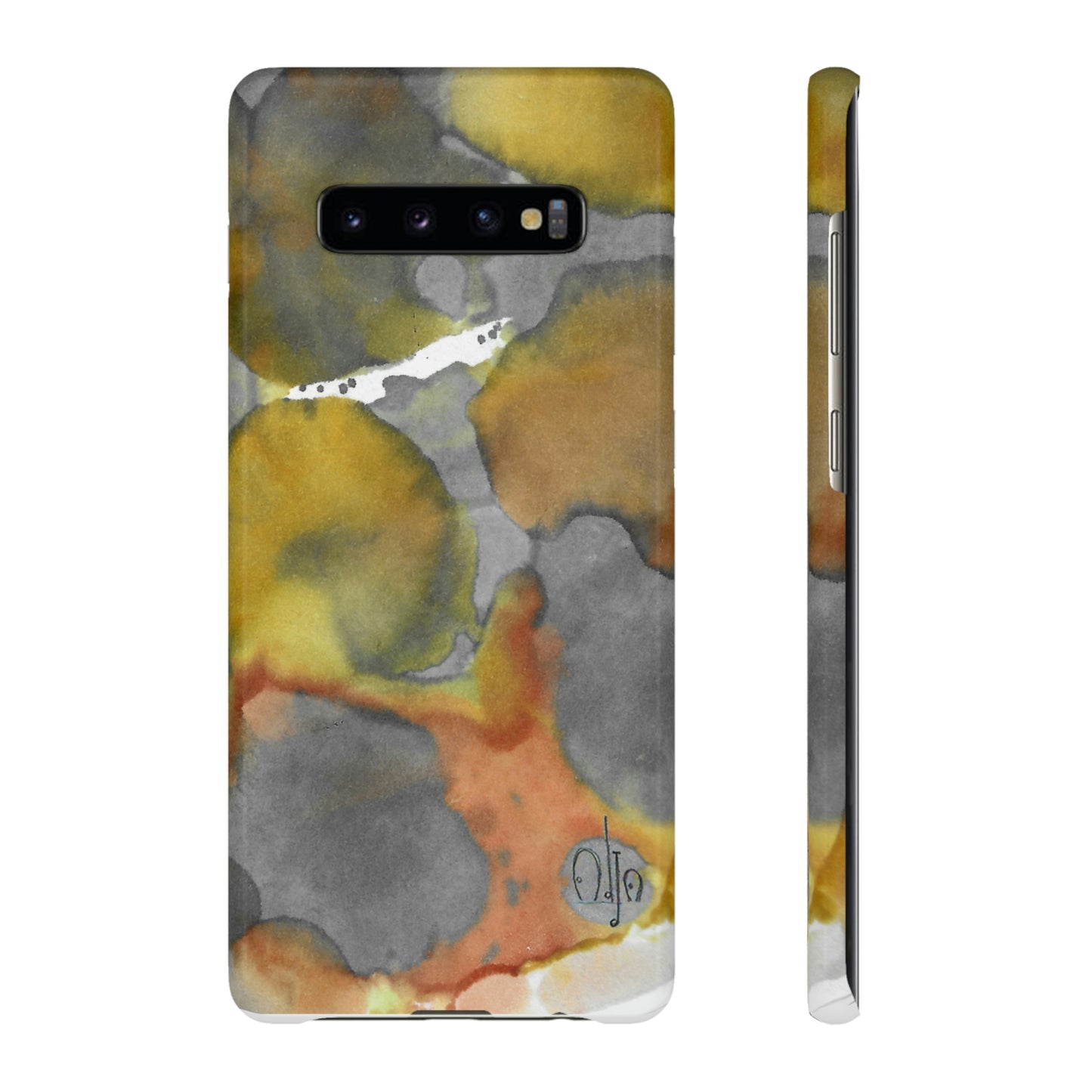 iPhone Samsung Galaxy Pixel5G Snap Case Phone Case Yellow Volcano - Alja Design