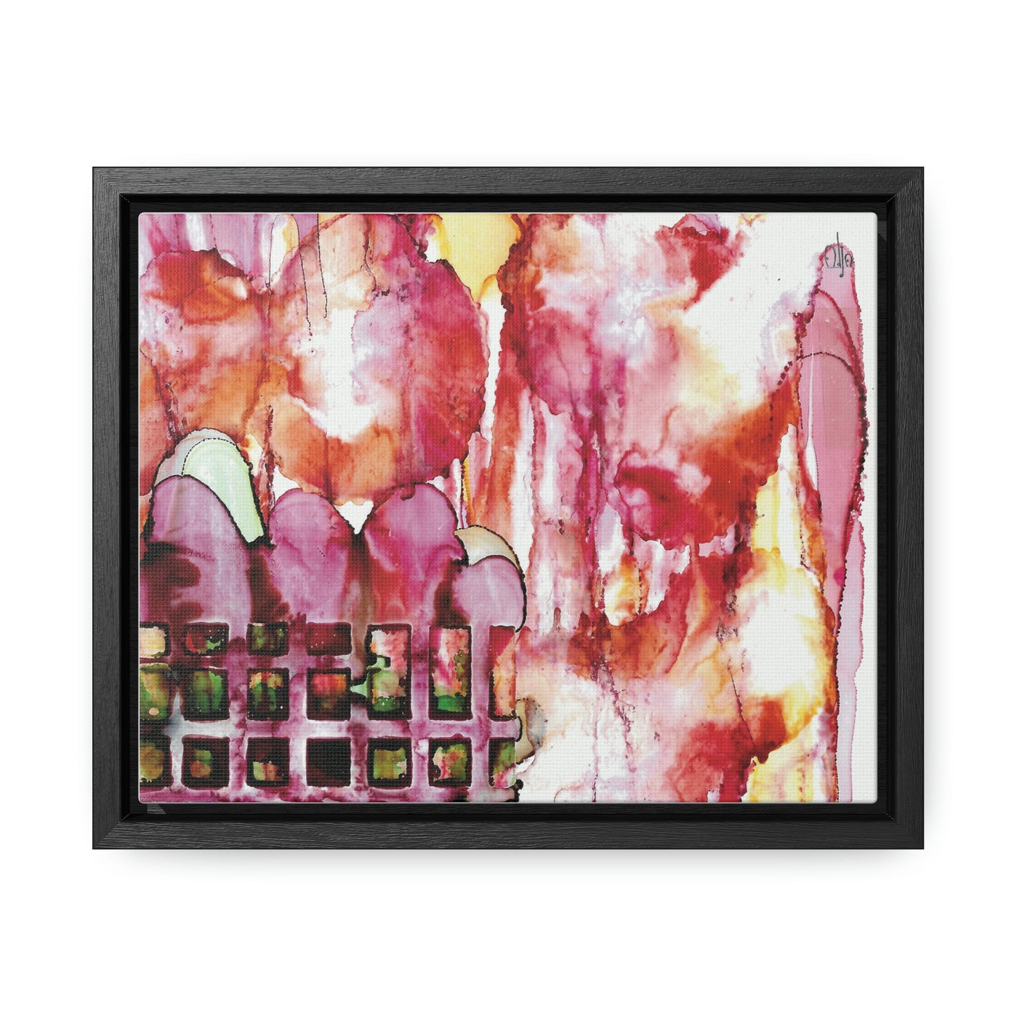 Off the Grid 13 Framed Canvas Print - Alja Design
