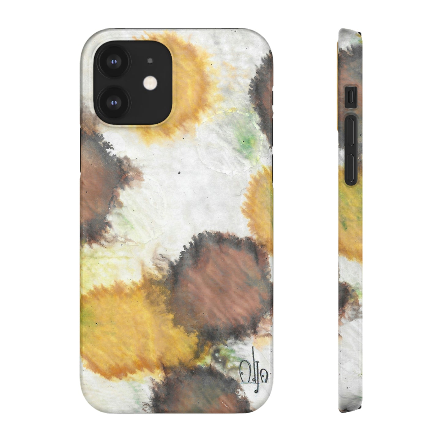 iPhone Samsung Galaxy Pixel5G Snap Case Phone Case Orange Cells - Alja Design