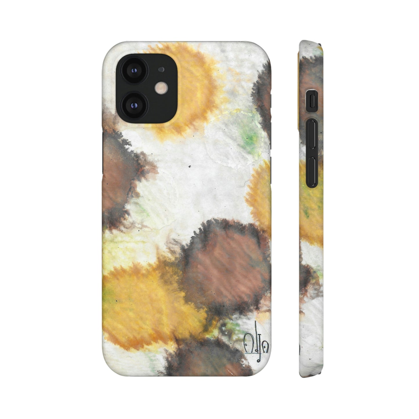 iPhone Samsung Galaxy Pixel5G Snap Case Phone Case Orange Cells - Alja Design