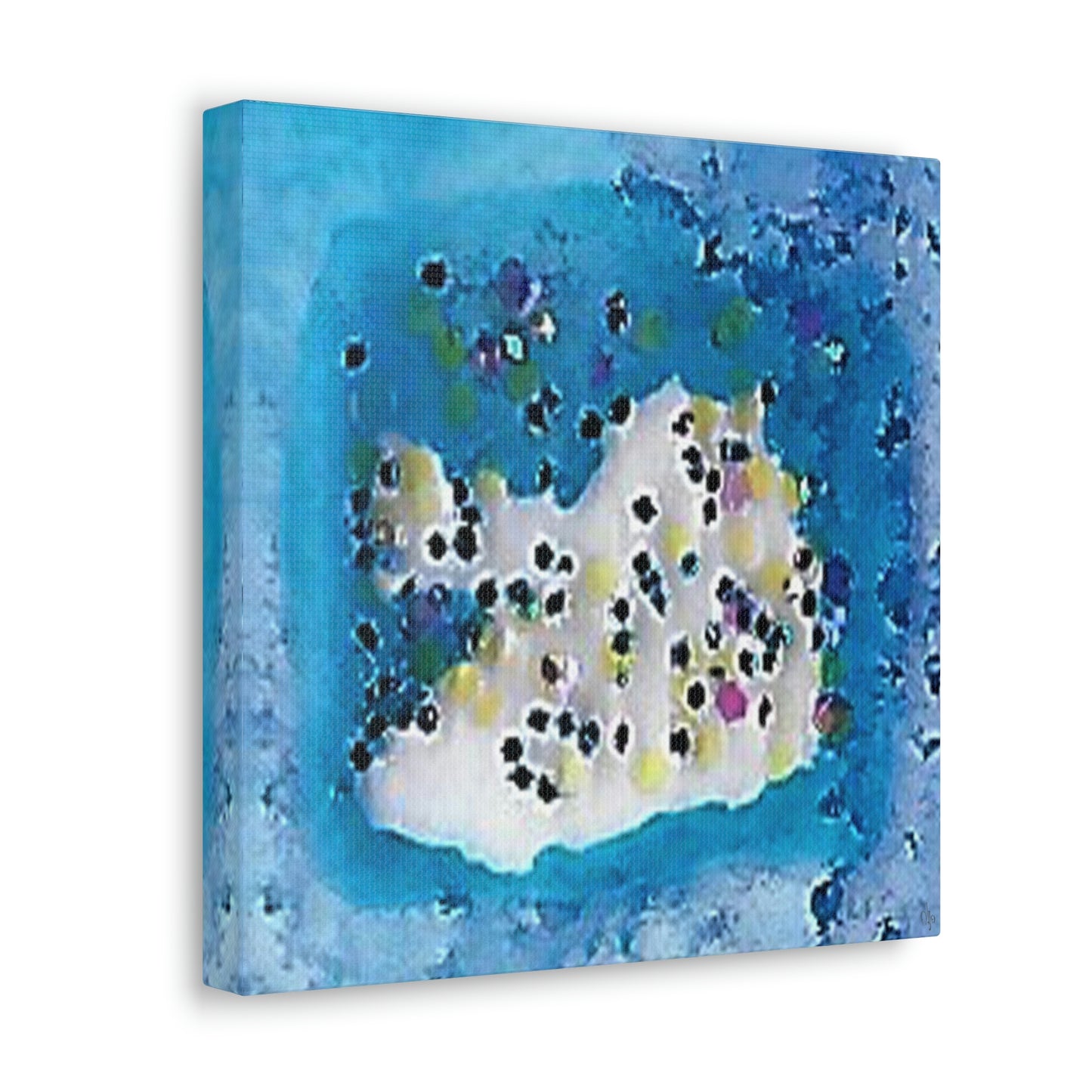 Fractal Blue 13 Canvas Print - Alja Design