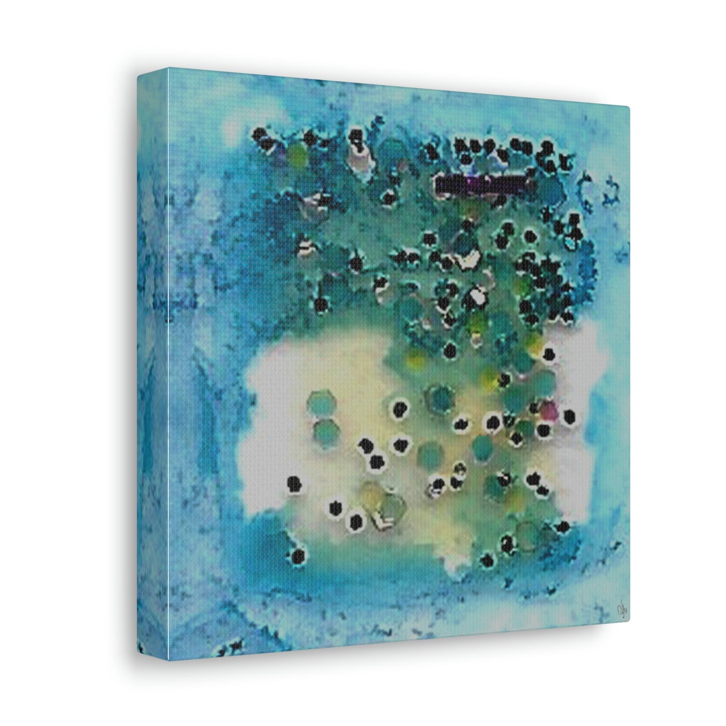 Fractal Blue 2 Canvas Print - Alja Design