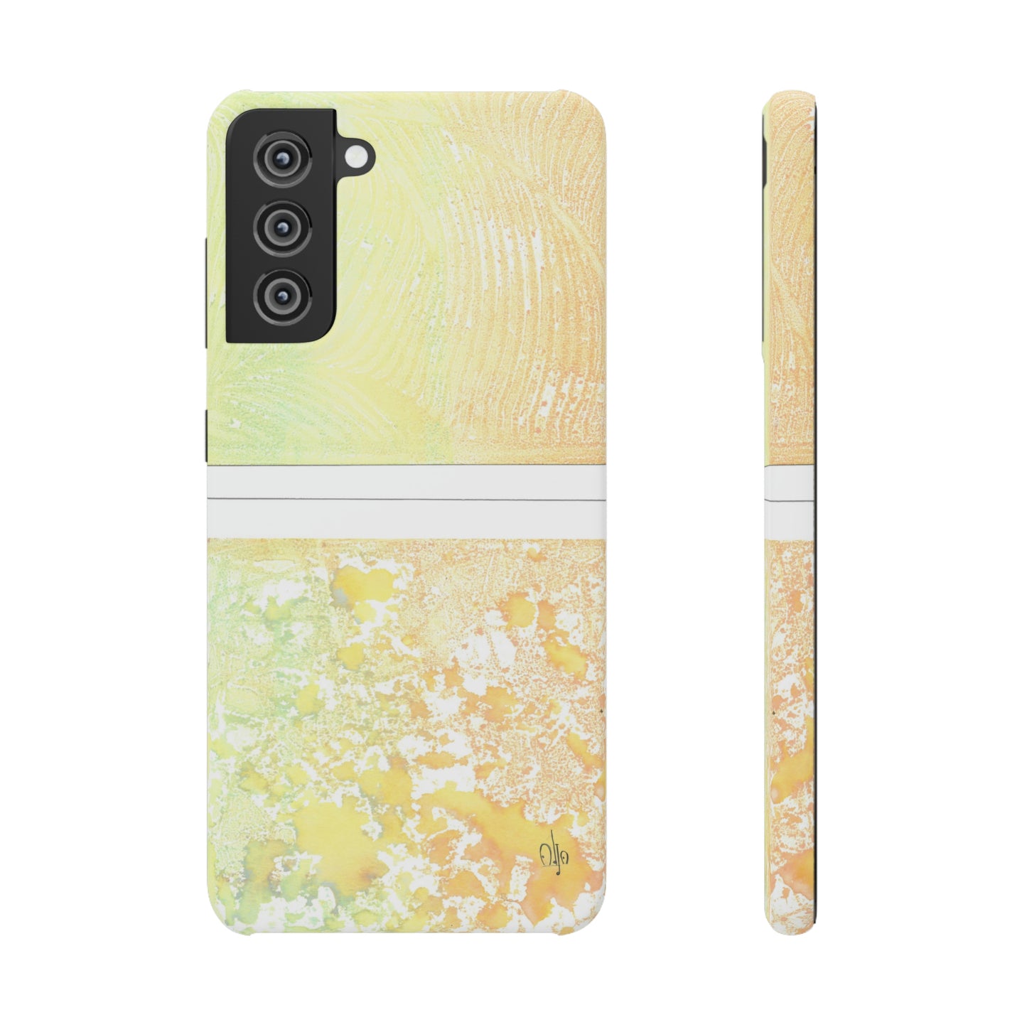 iPhone Samsung Galaxy Pixel5G Snap Case Phone Case Piña Colada with Tropical Waves - Alja Design
