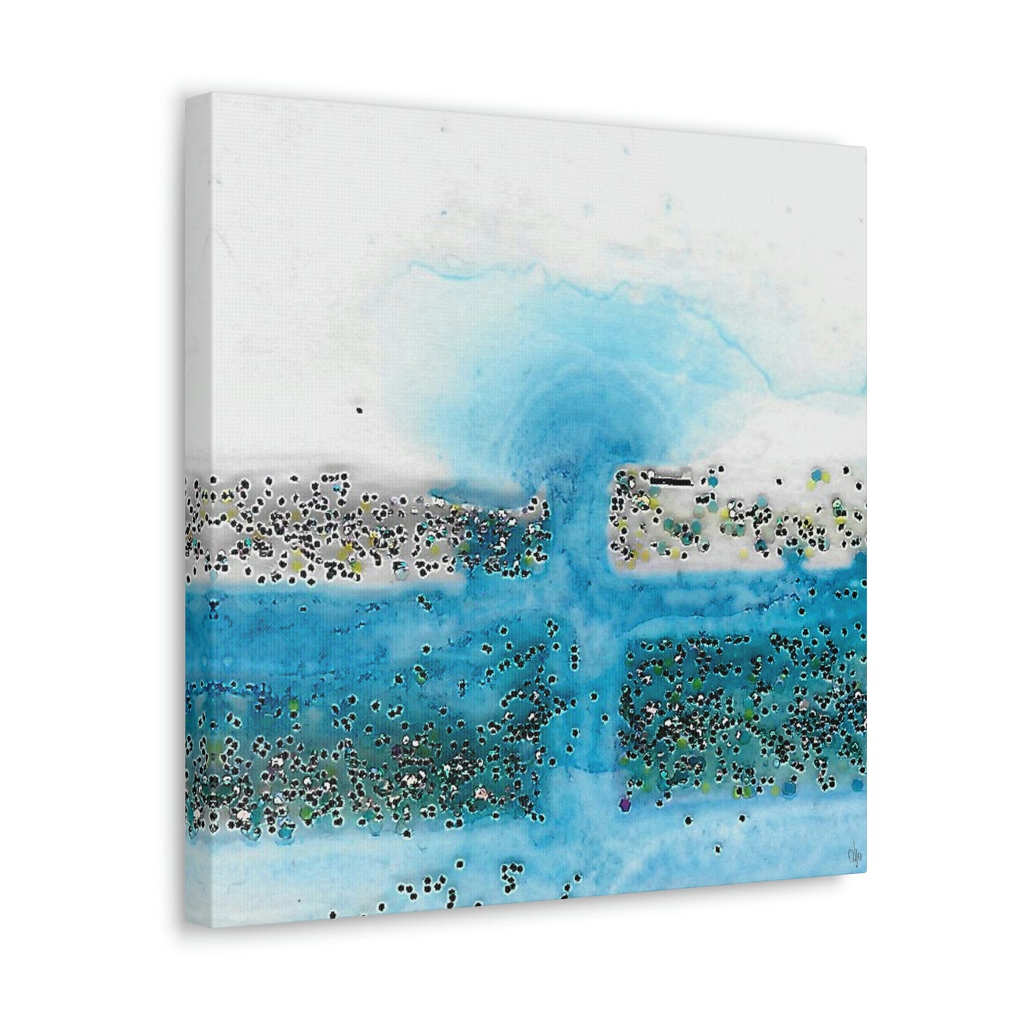 Fractal Blue 16 Canvas Print - Alja Design