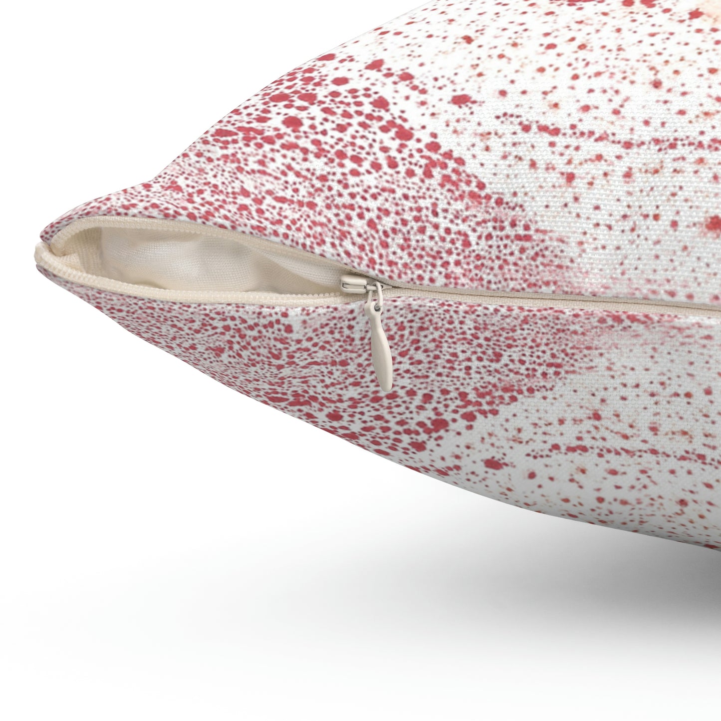 Bubble Flower (Red) Square Pillow - Alja Design