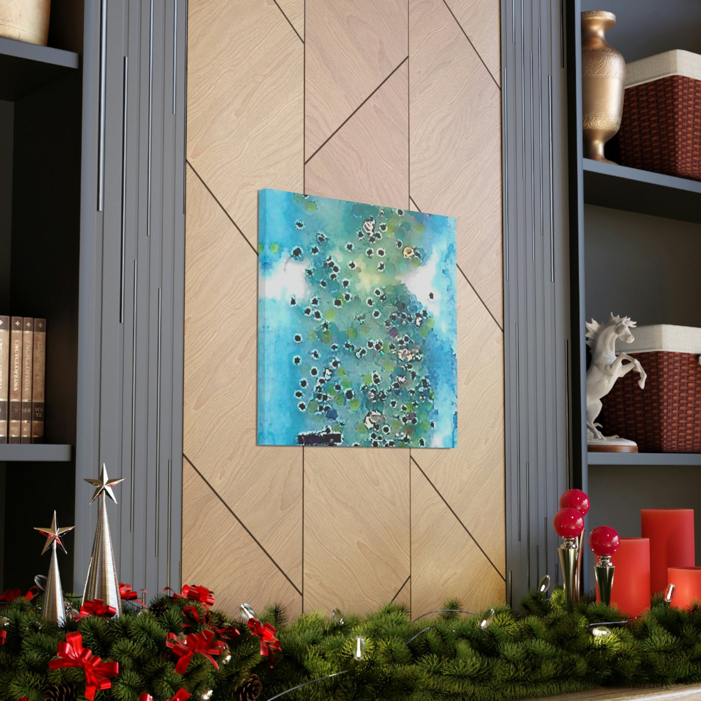 Fractal Blue 6 Canvas Print - Alja Design