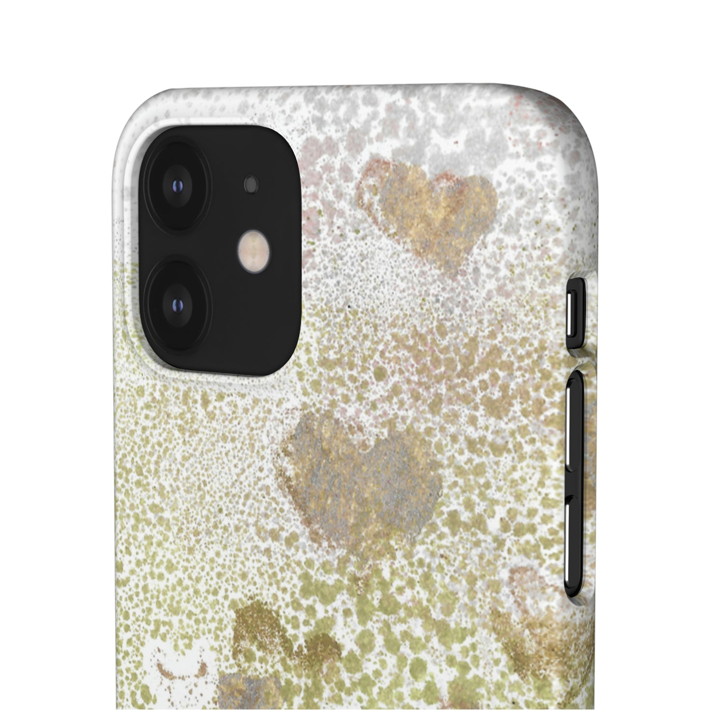 iPhone Samsung Galaxy Pixel5G Snap Case Phone Case Green Hearts - Alja Design