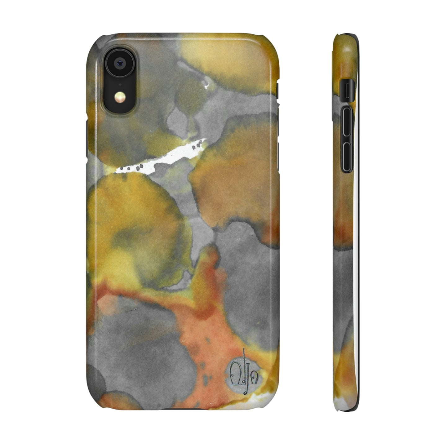 iPhone Samsung Galaxy Pixel5G Snap Case Phone Case Yellow Volcano - Alja Design