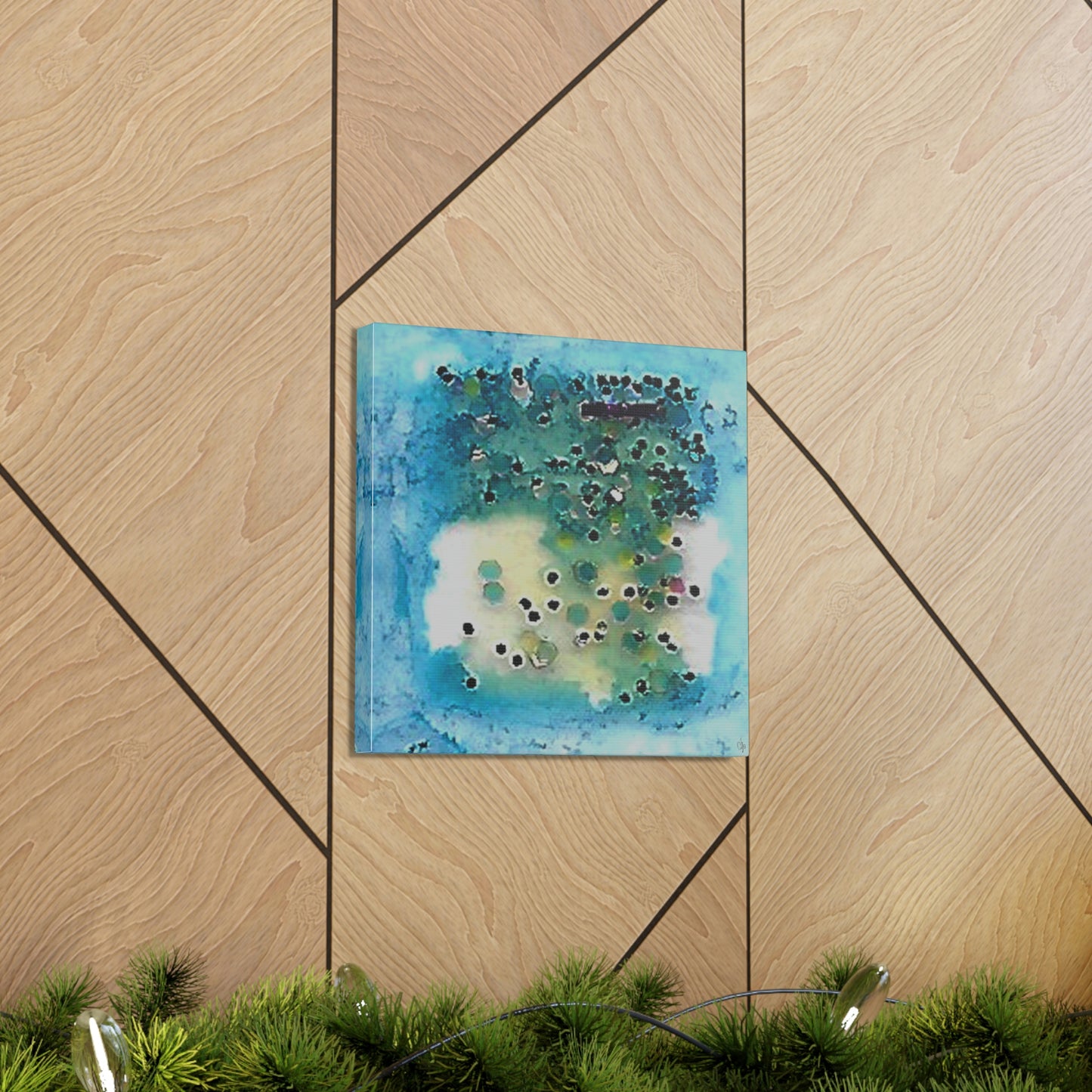Fractal Blue 2 Canvas Print - Alja Design