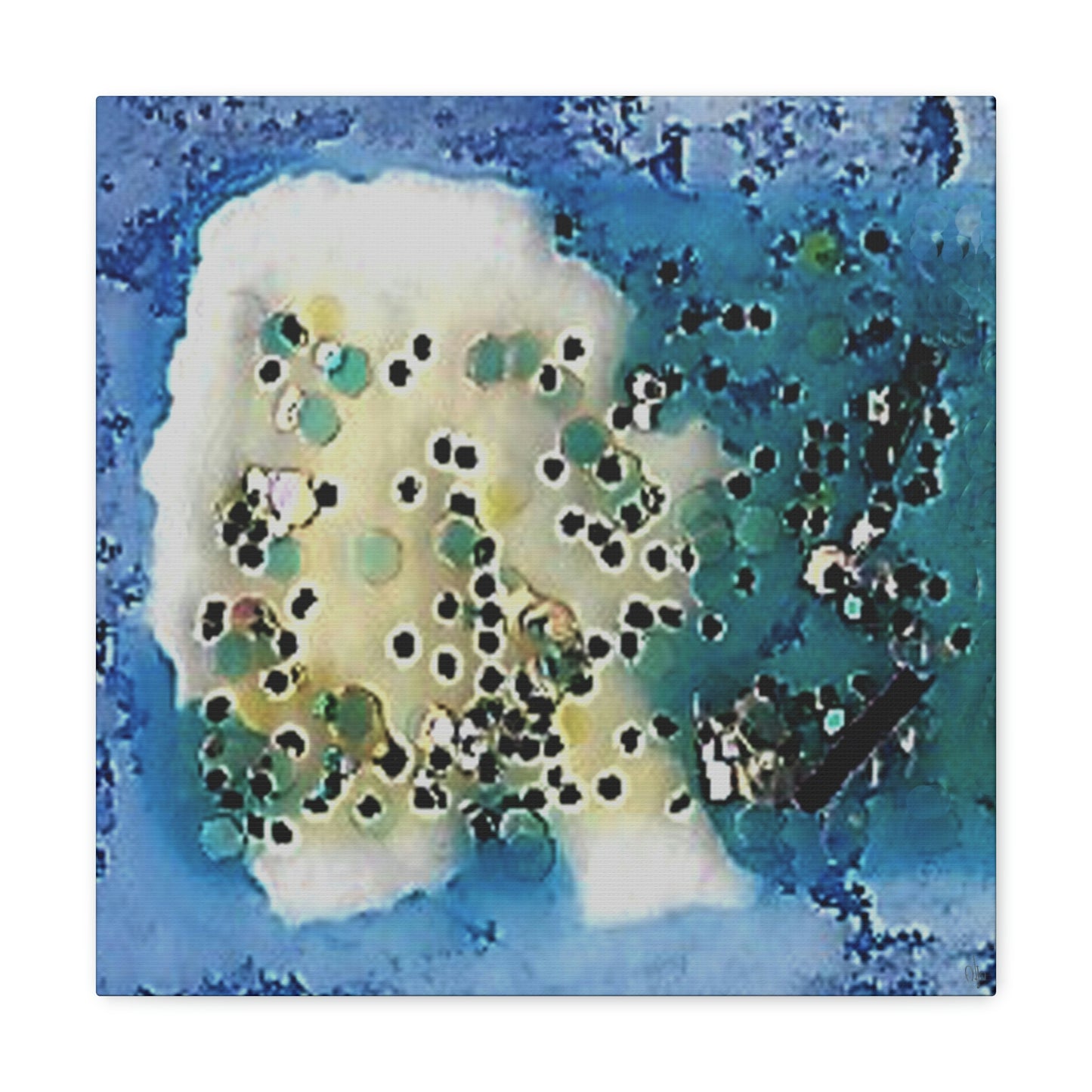 Fractal Blue 8 Canvas Print - Alja Design