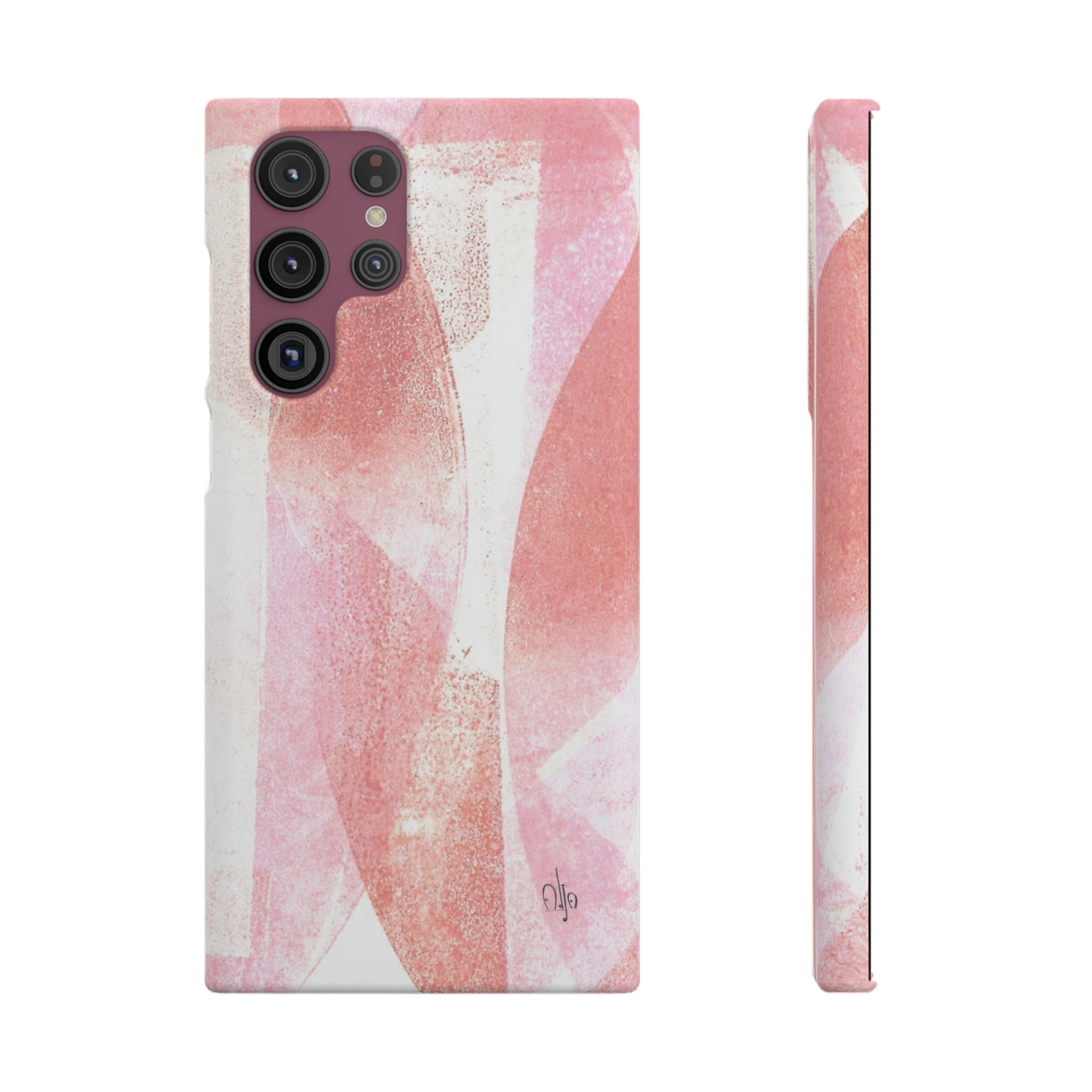 iPhone Samsung Galaxy Pixel5G Snap Case Phone Case Red Glass