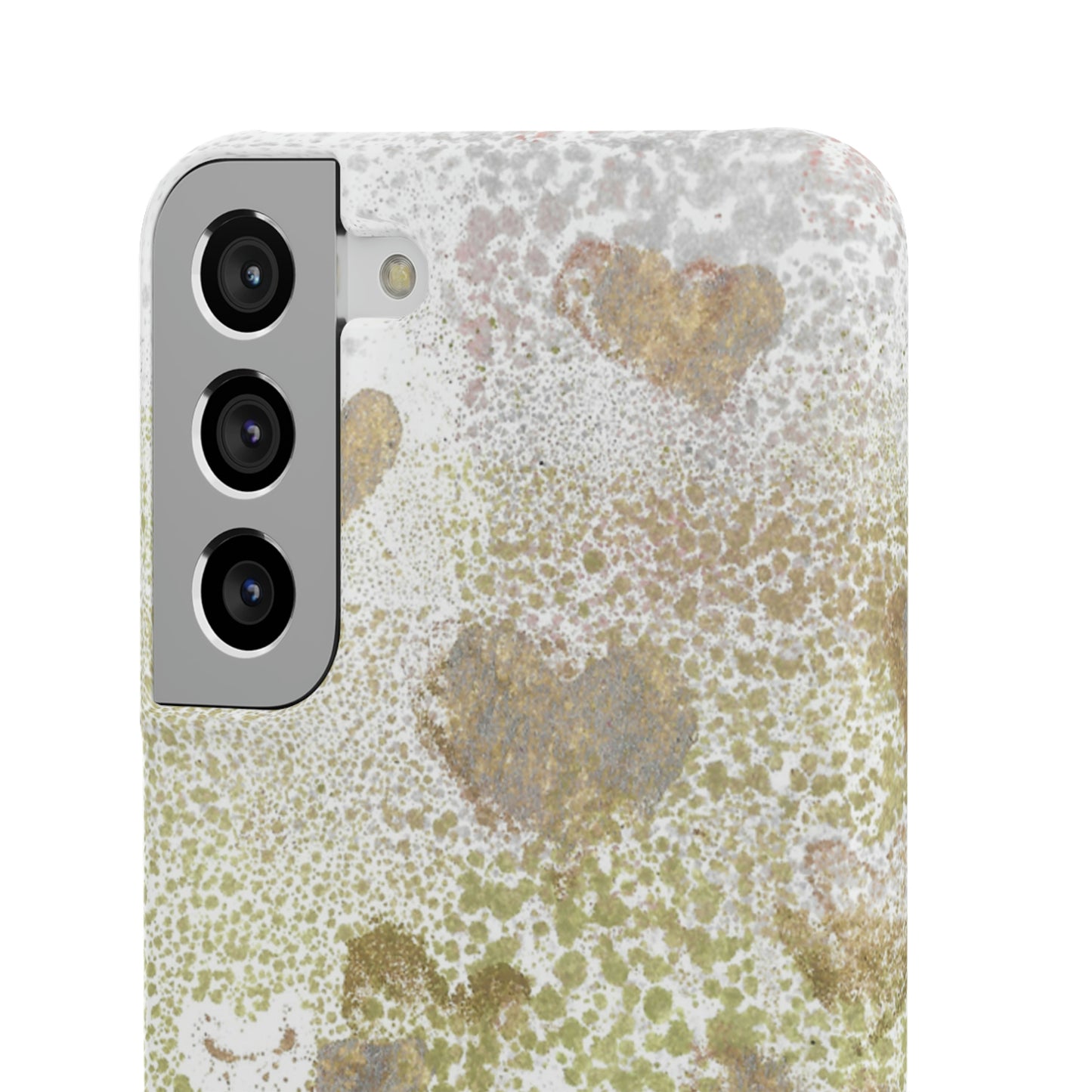 iPhone Samsung Galaxy Pixel5G Snap Case Phone Case Green Hearts - Alja Design