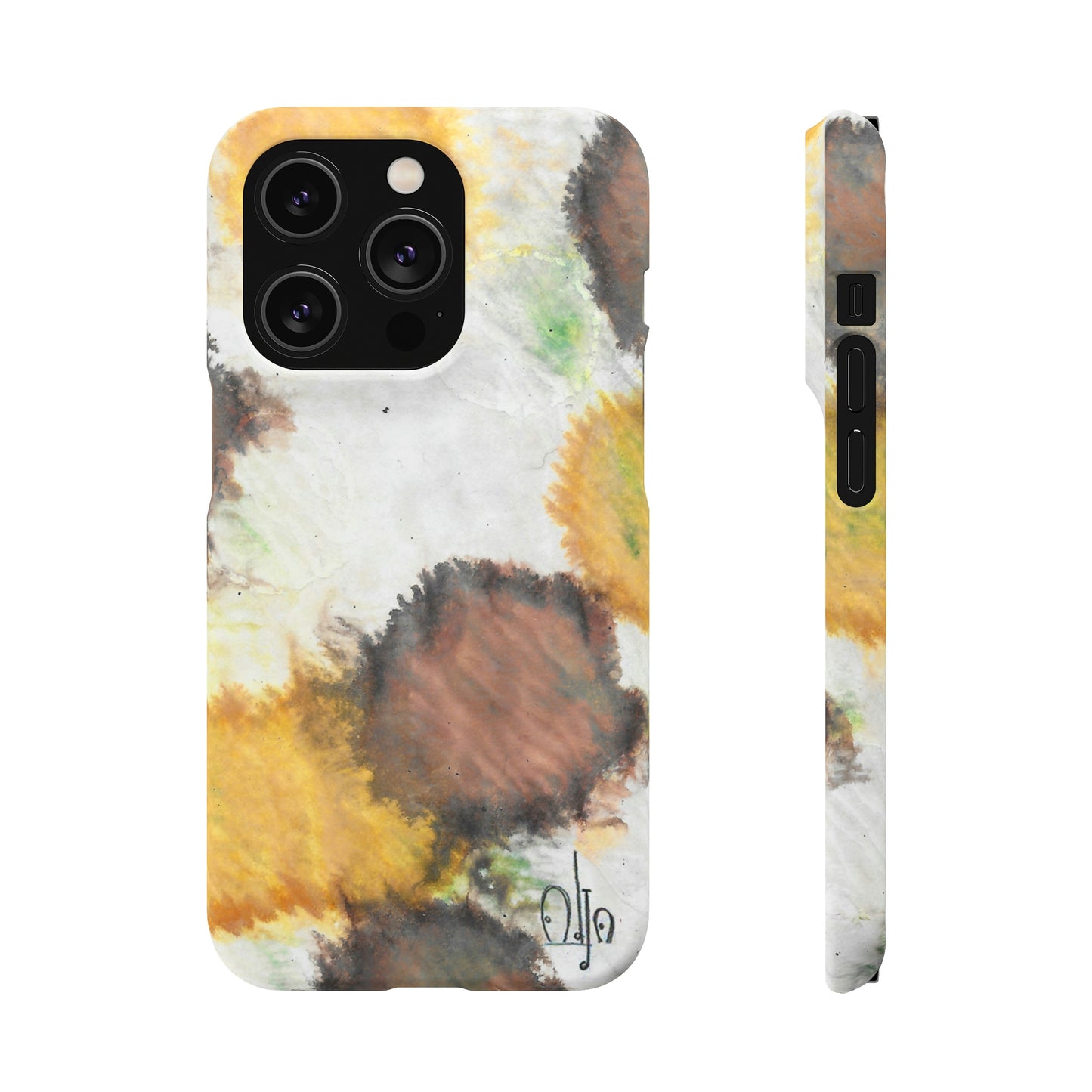 iPhone Samsung Galaxy Pixel5G Snap Case Phone Case Orange Cells - Alja Design