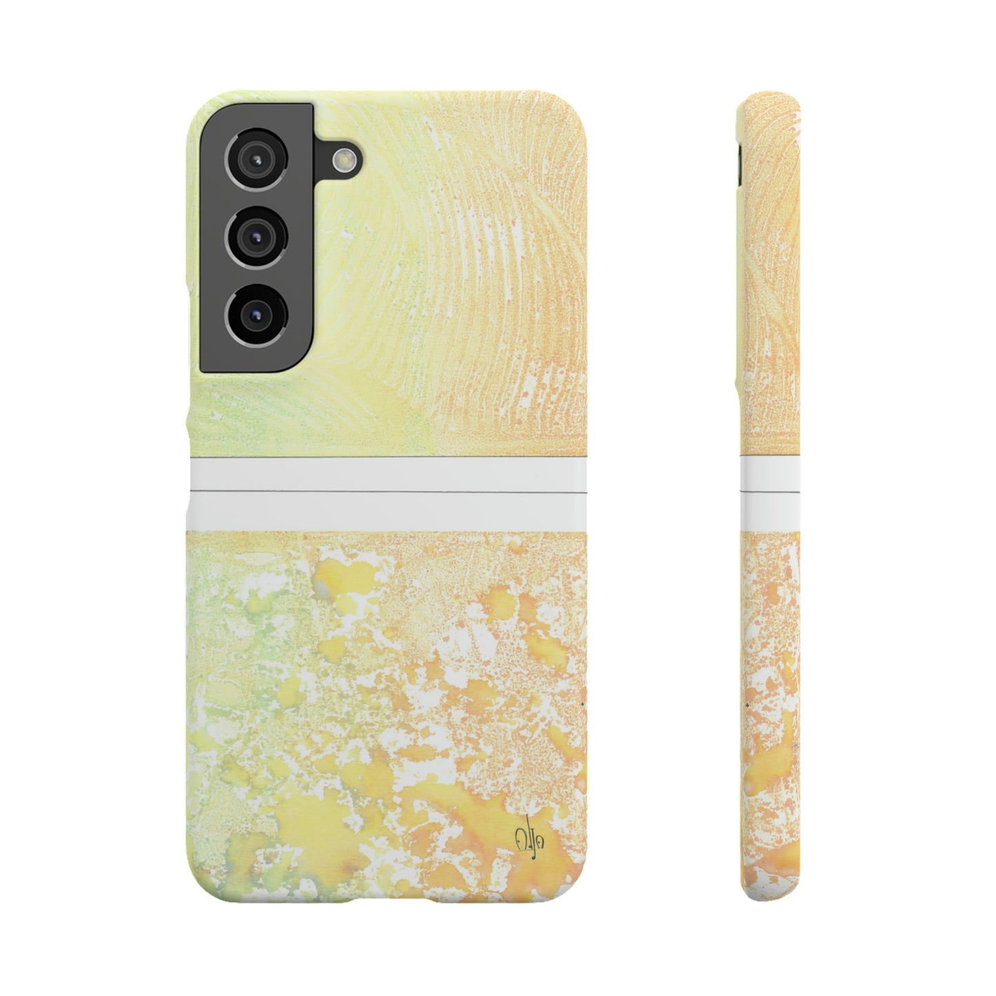 iPhone Samsung Galaxy Pixel5G Snap Case Phone Case Piña Colada with Tropical Waves - Alja Design