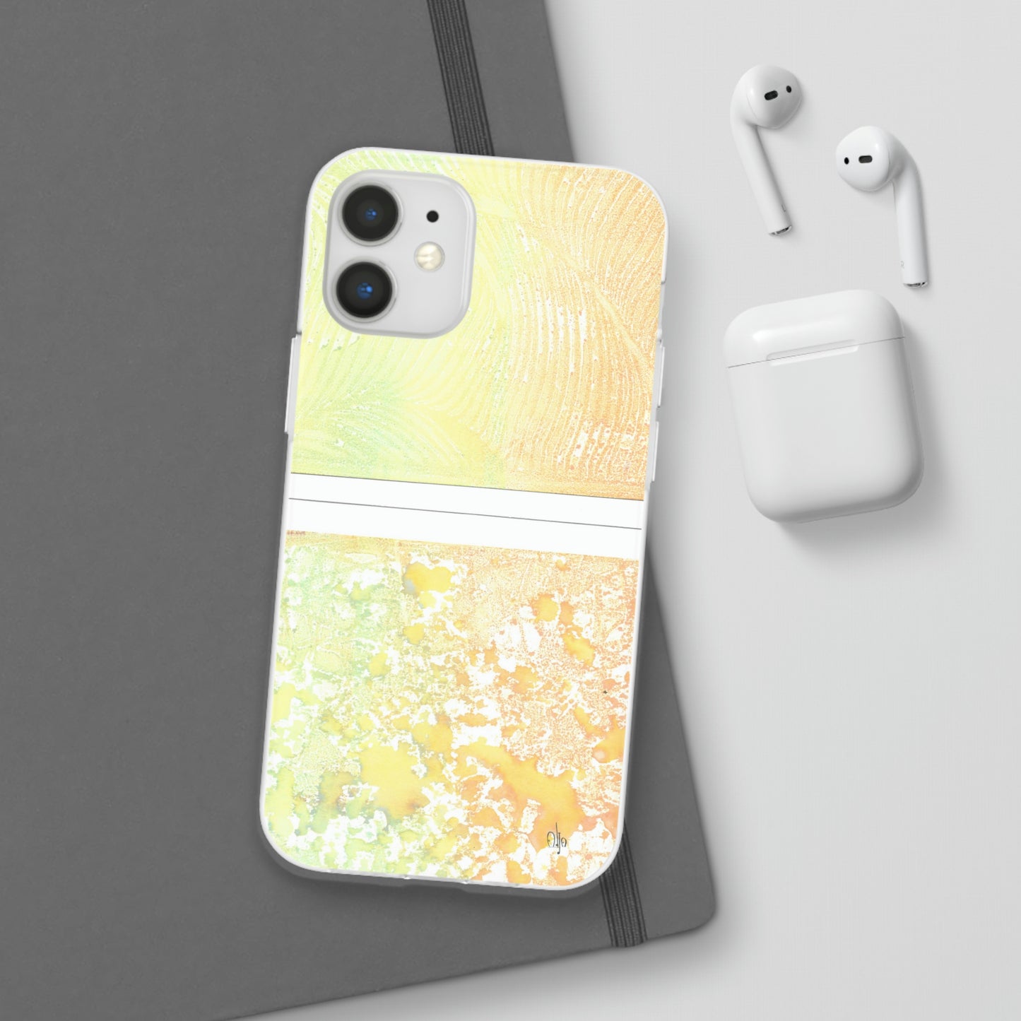 iPhone and Samsung Galaxy Flexi Phone Case Piña Colada with Tropical Waves - Alja Design
