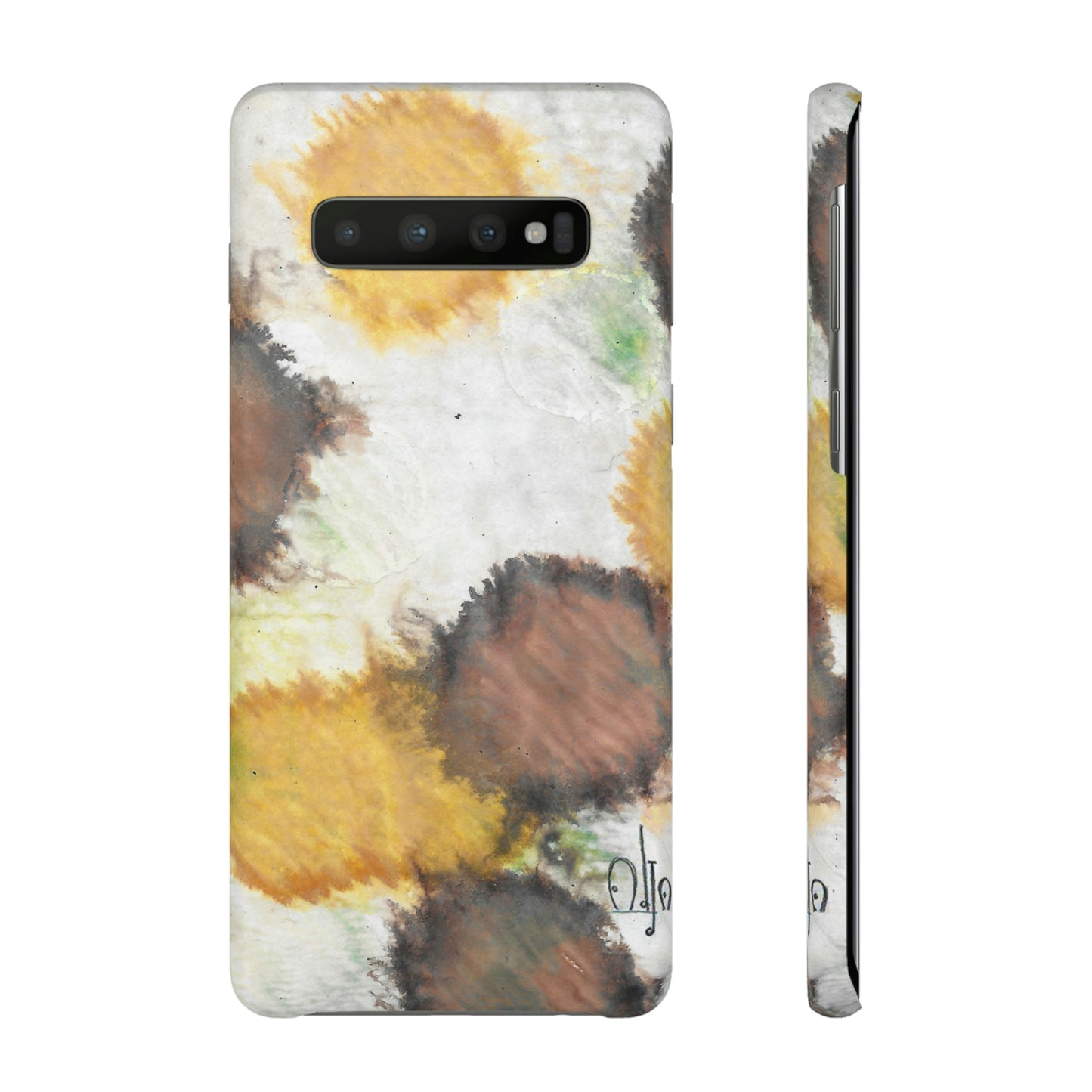 iPhone Samsung Galaxy Pixel5G Snap Case Phone Case Orange Cells - Alja Design