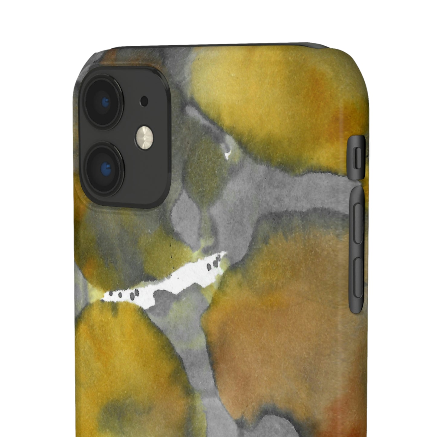 iPhone Samsung Galaxy Pixel5G Snap Case Phone Case Yellow Volcano - Alja Design
