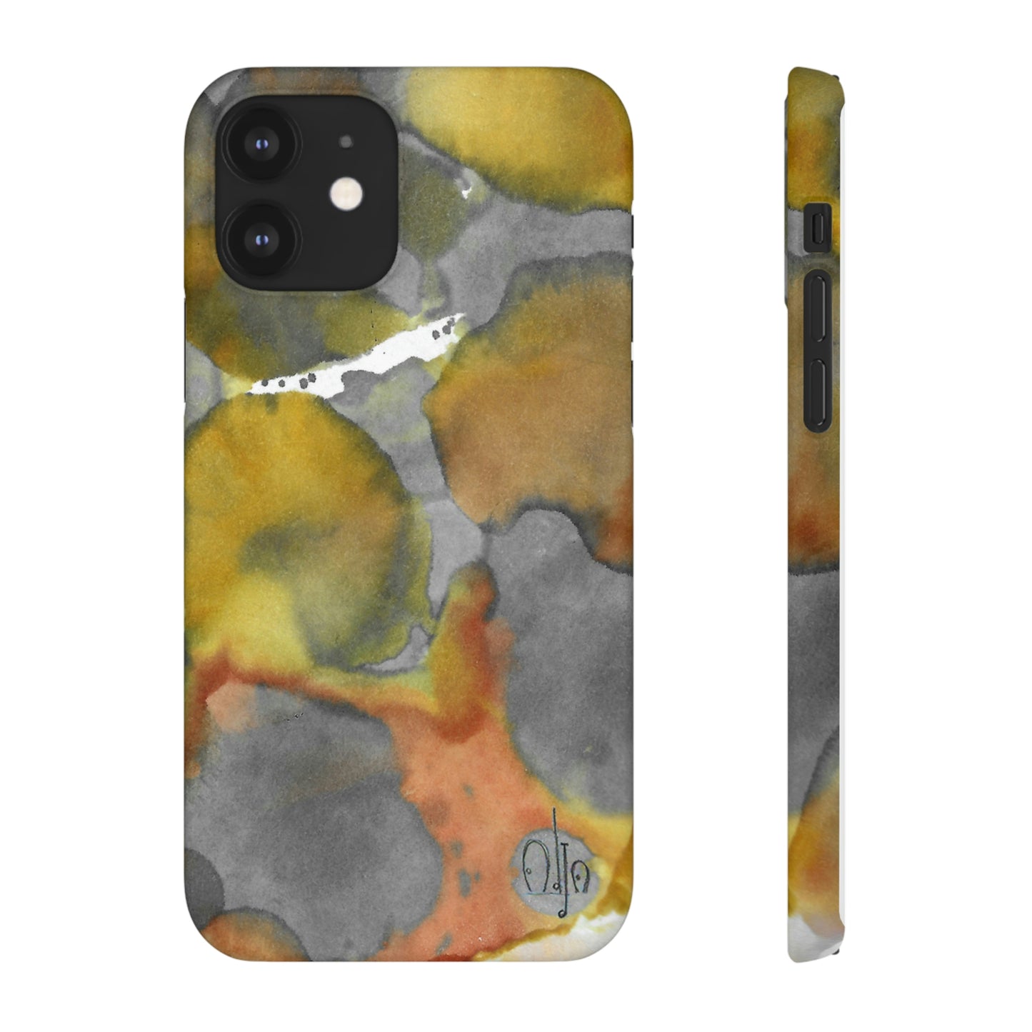 iPhone Samsung Galaxy Pixel5G Snap Case Phone Case Yellow Volcano - Alja Design