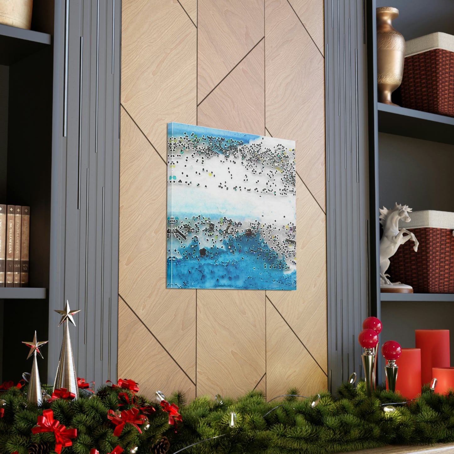 Fractal Blue 7 Canvas Print - Alja Design