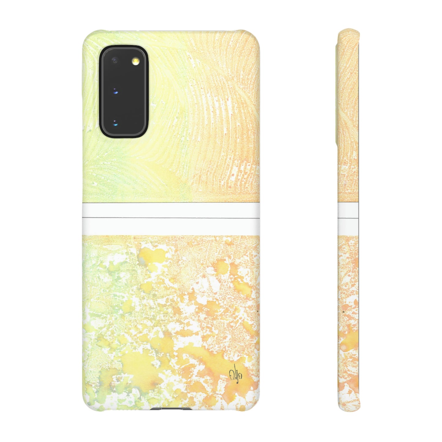 iPhone Samsung Galaxy Pixel5G Snap Case Phone Case Piña Colada with Tropical Waves - Alja Design