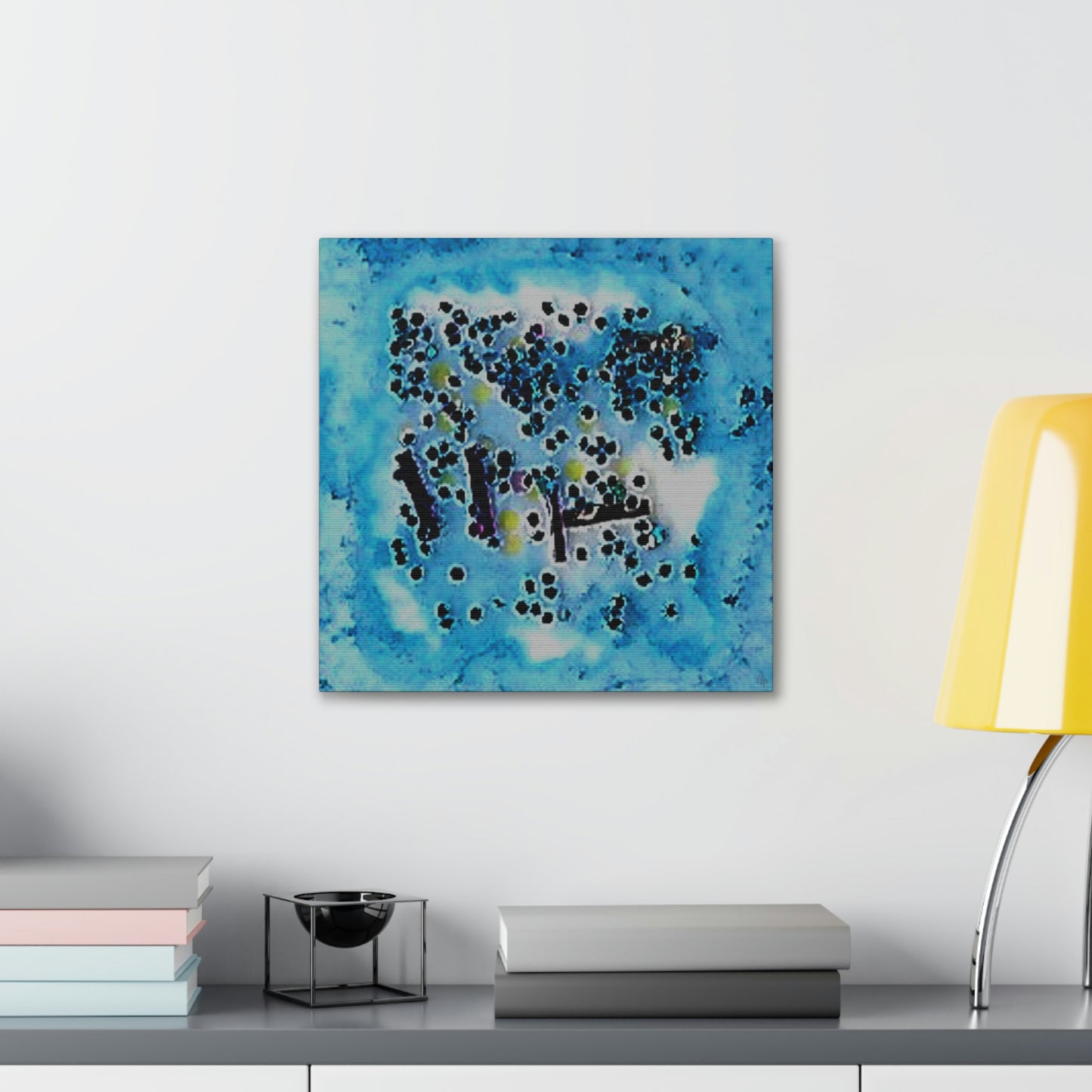 Fractal Blue 3 Canvas Print - Alja Design