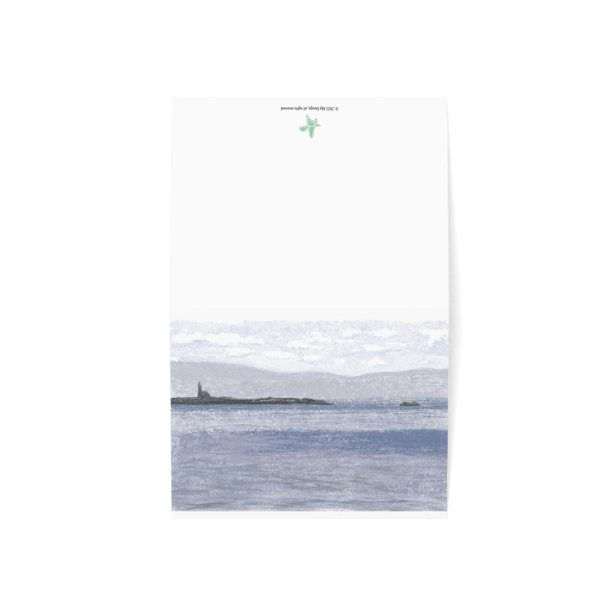 Lighthouse Point Folded Greeting Card - Alja Design