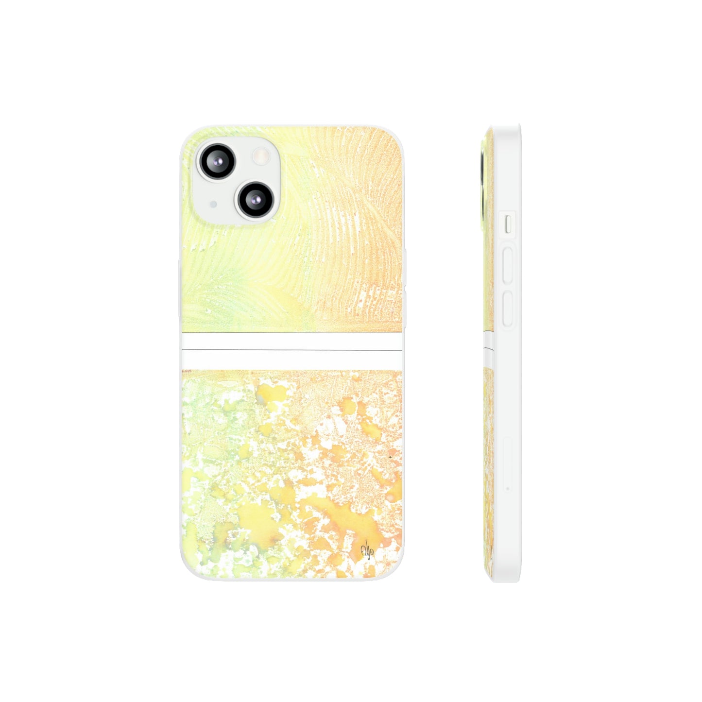 iPhone and Samsung Galaxy Flexi Phone Case Piña Colada with Tropical Waves - Alja Design