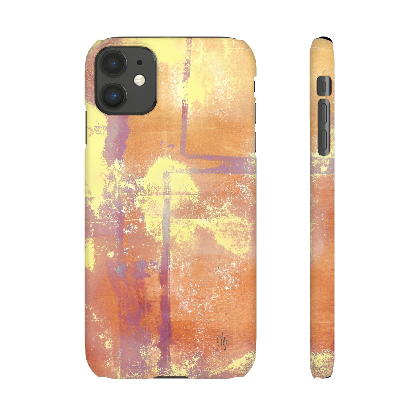 iPhone Samsung Galaxy Pixel5G Snap Case Phone Case Passionate Orange - Alja Design