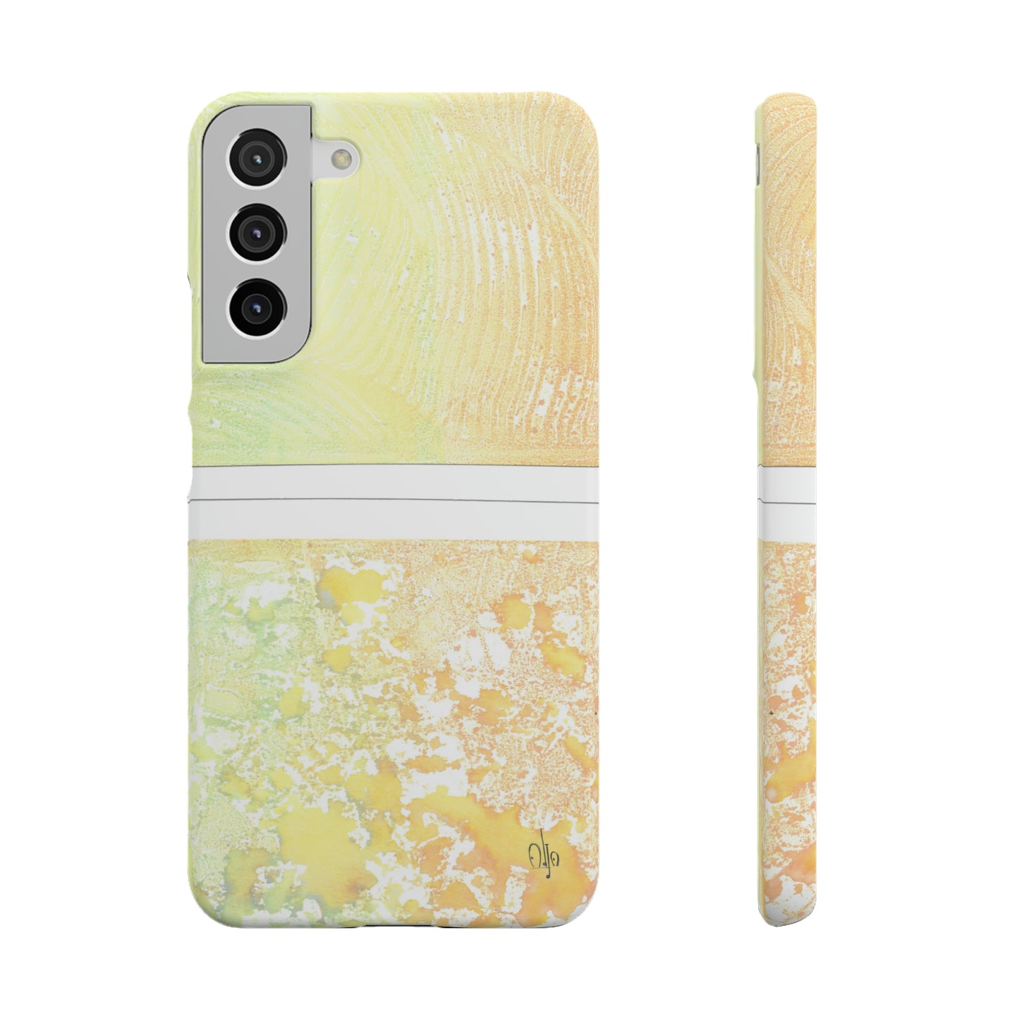 iPhone Samsung Galaxy Pixel5G Snap Case Phone Case Piña Colada with Tropical Waves - Alja Design
