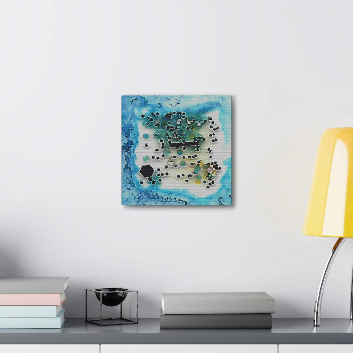 Fractal Blue 1 Canvas Print - Alja Design