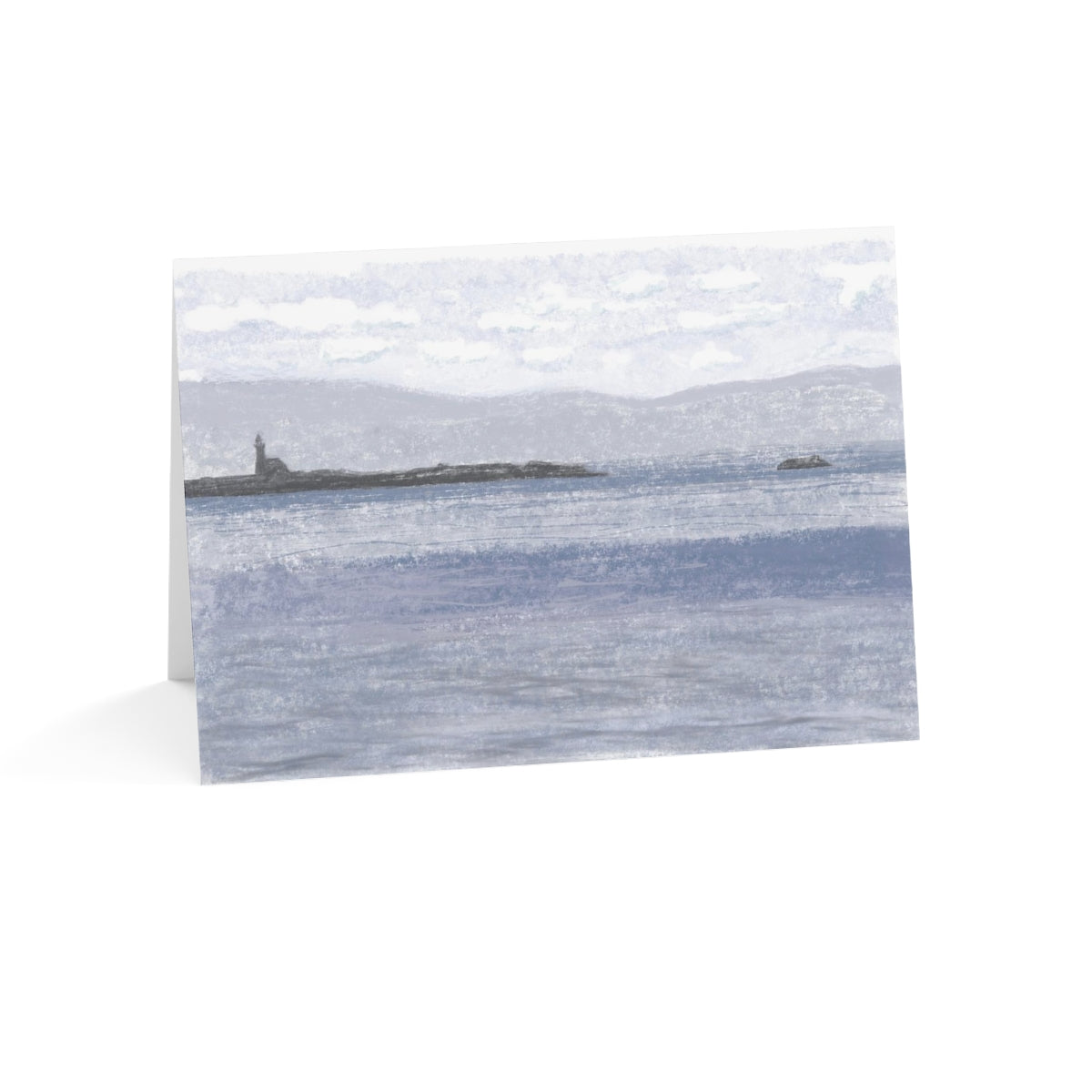 Lighthouse Point Folded Greeting Card - Alja Design