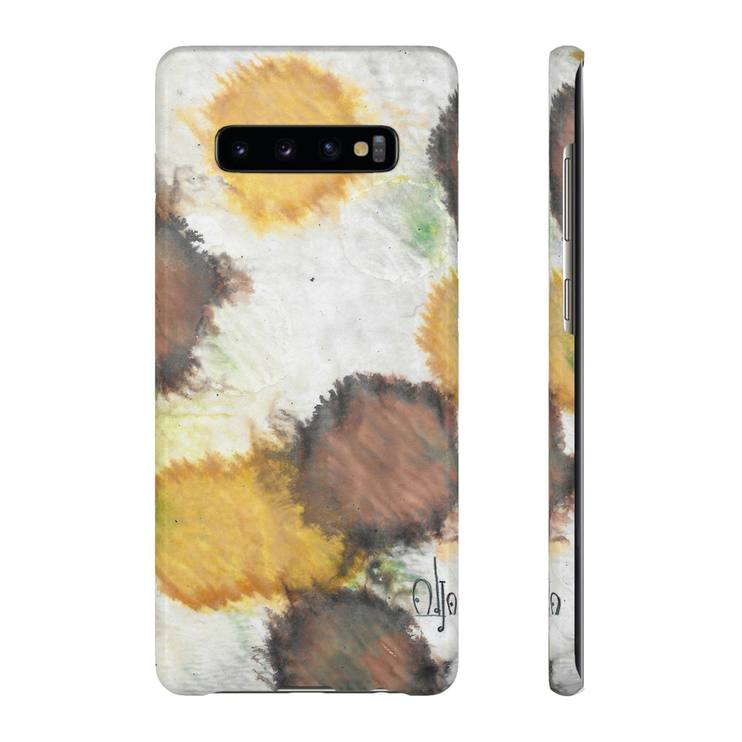 iPhone Samsung Galaxy Pixel5G Snap Case Phone Case Orange Cells - Alja Design