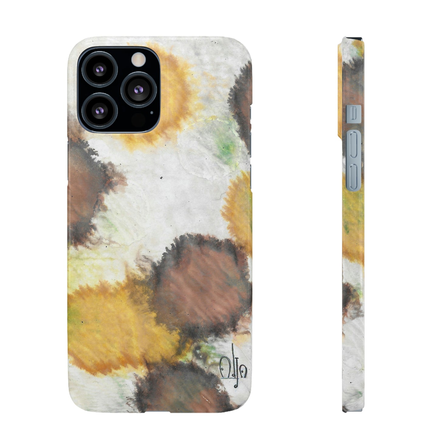 iPhone Samsung Galaxy Pixel5G Snap Case Phone Case Orange Cells - Alja Design