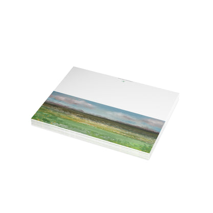 Abstract Coastal 10 Folded Greeting Card